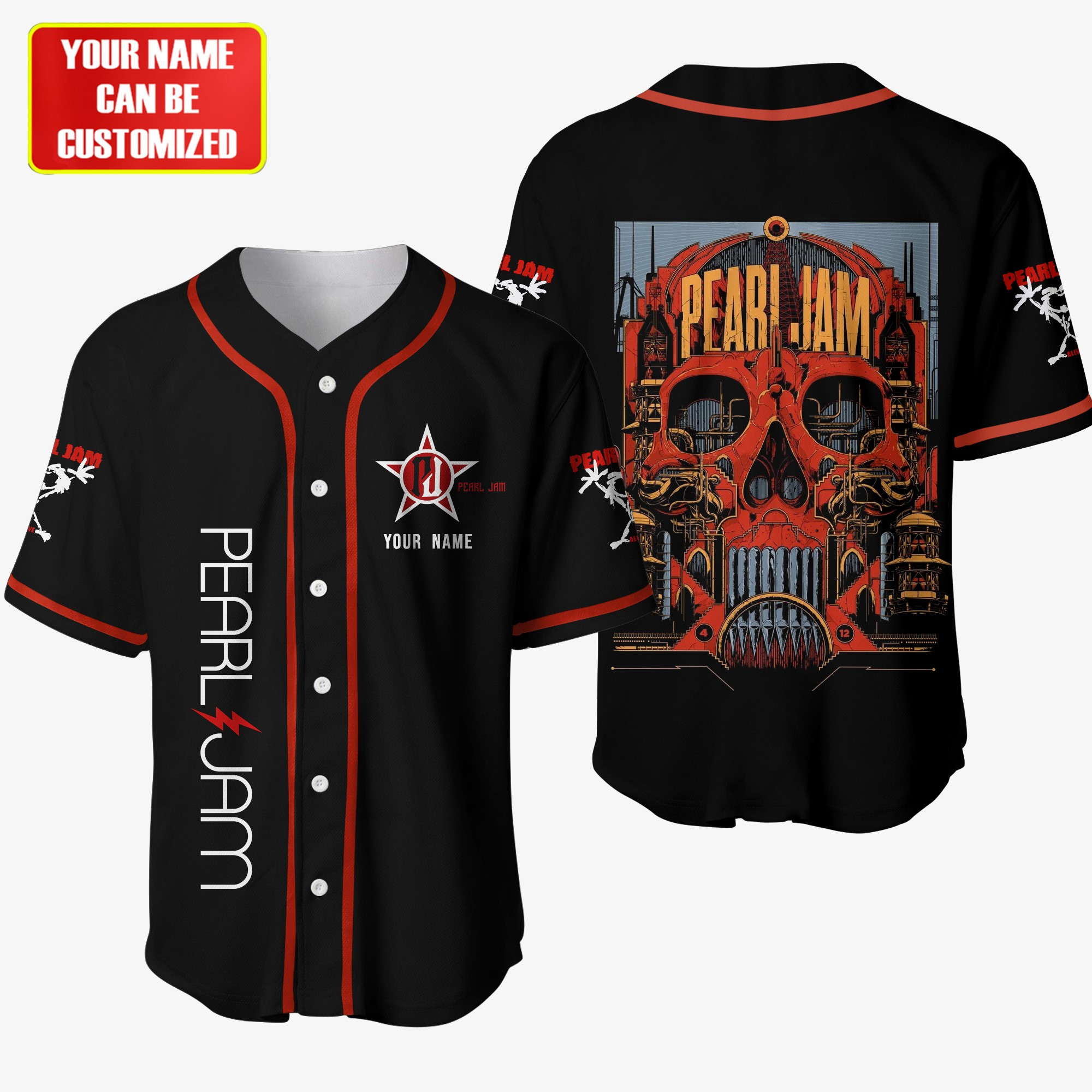 Jerseytrend Pearl Jam Band Personalized Baseball Jersey For Fans - Image 2