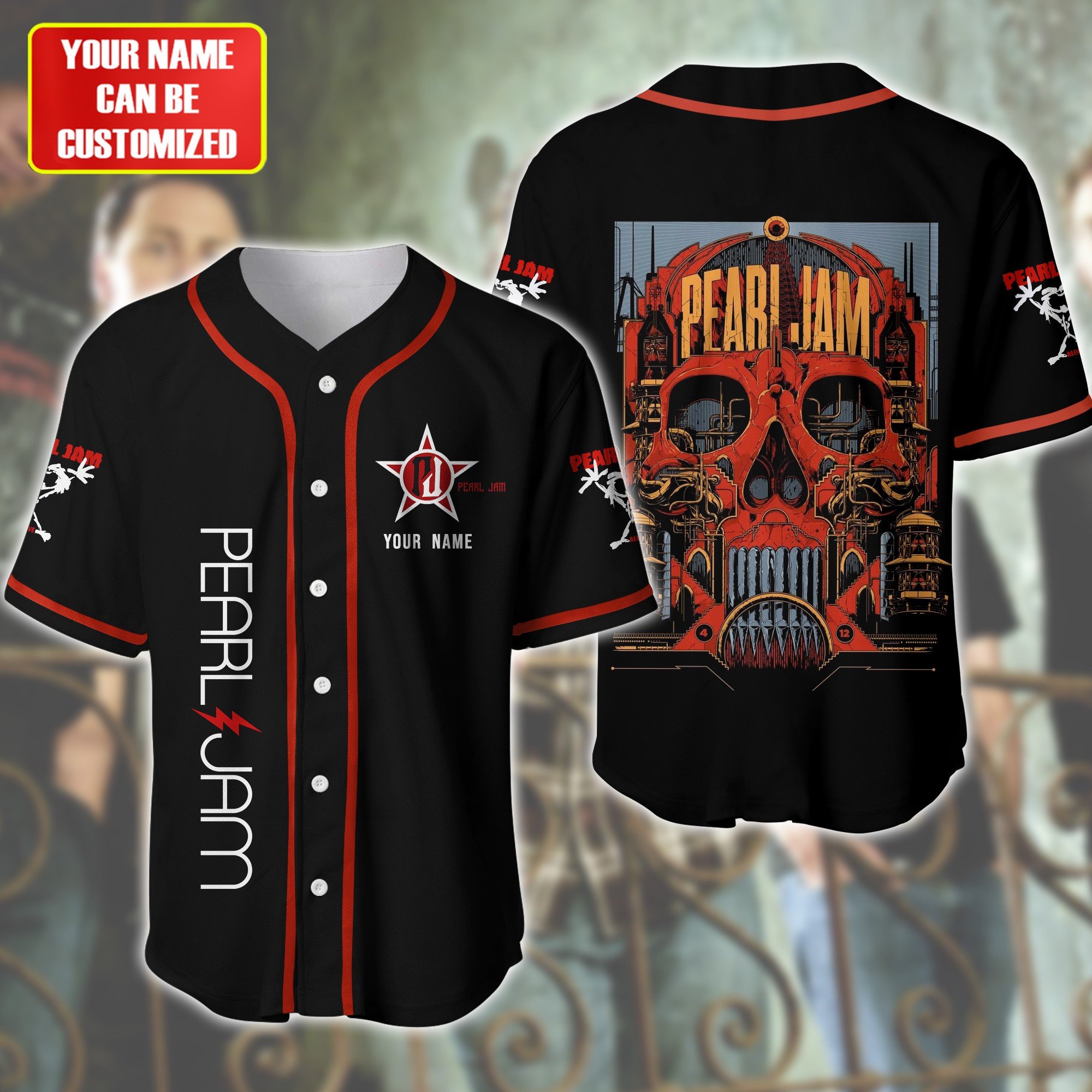 Jerseytrend Pearl Jam Band Personalized Baseball Jersey For Fans