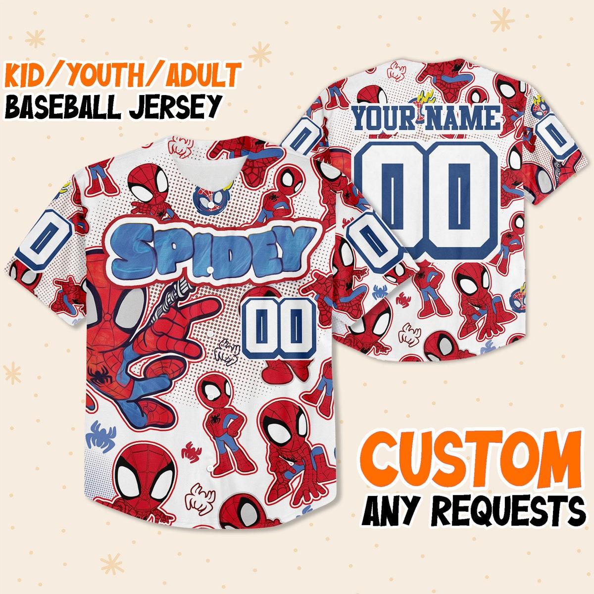 Mckenzieshoponline Peter Spidey And His Amazing Friend Personalized Baseball Jersey For Fans