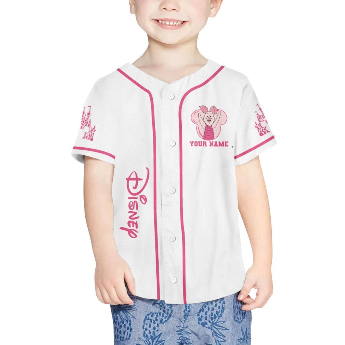 Mckenzieshoponline Piglet Pink Kids Youth Adult Disney Personalized Baseball Jersey For Fans - Image 5