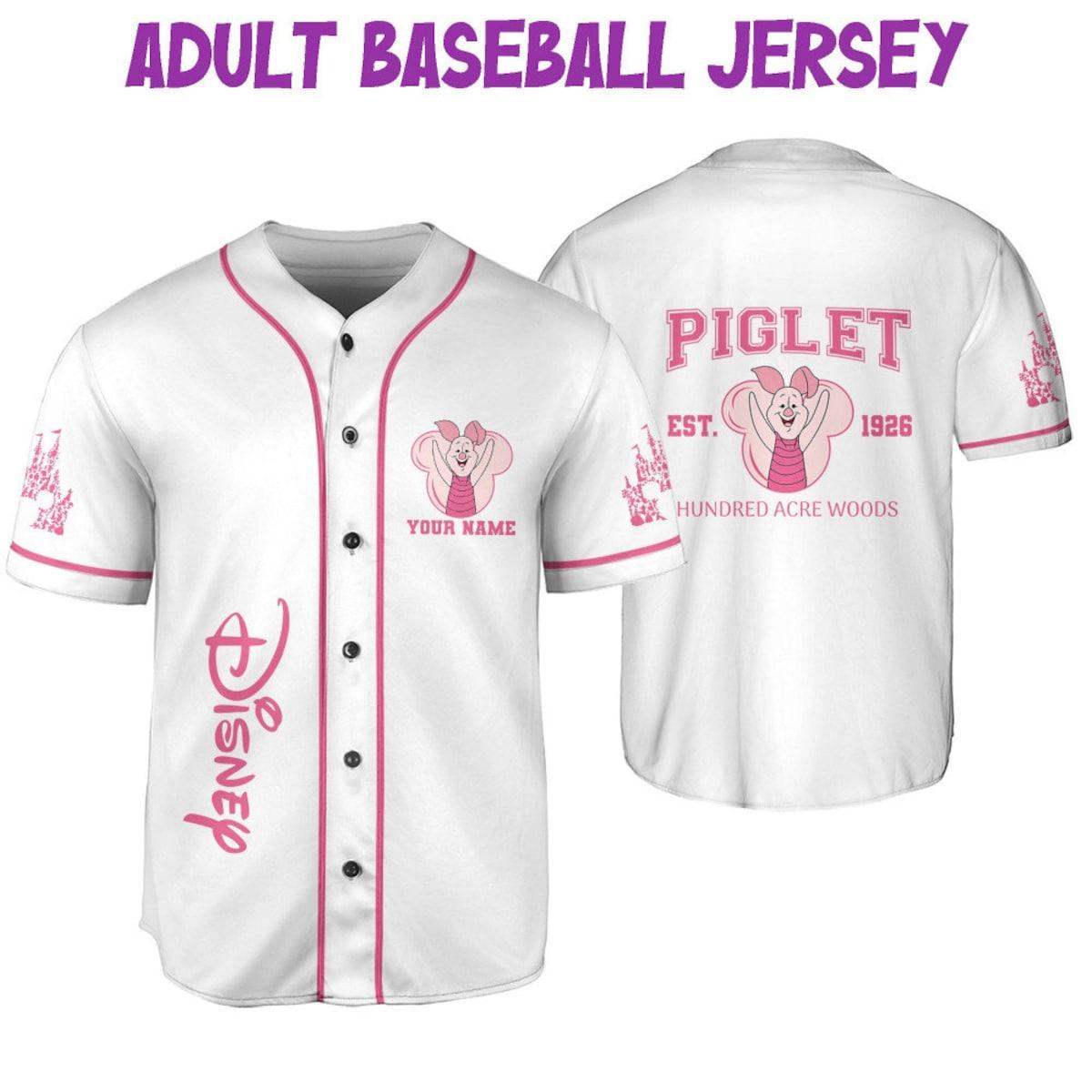 Mckenzieshoponline Piglet Pink Kids Youth Adult Disney Personalized Baseball Jersey For Fans - Image 7