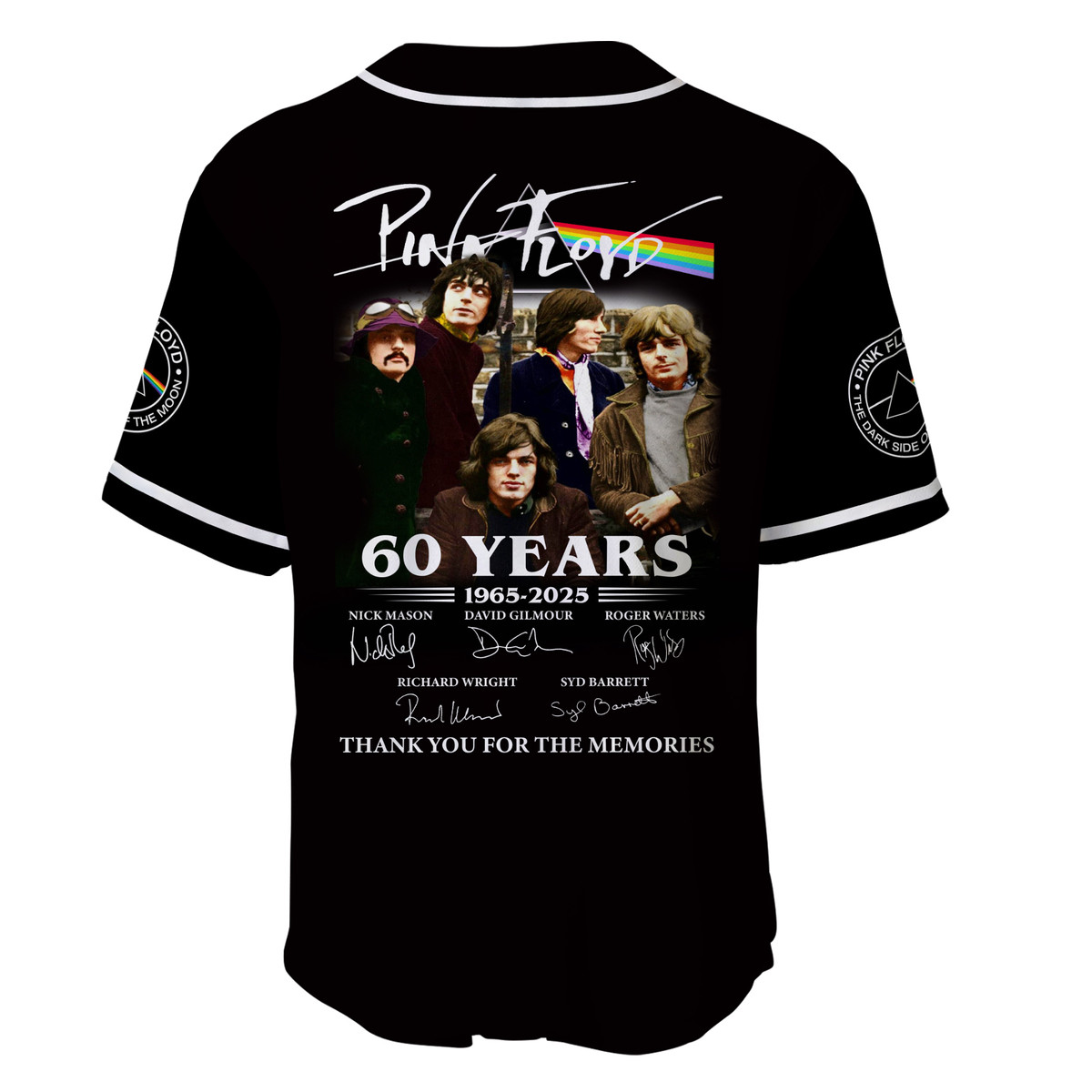 Jerseytrend Pink Floy Band 60 Years Anniversary Personalized Baseball Jersey For Fans - Image 3