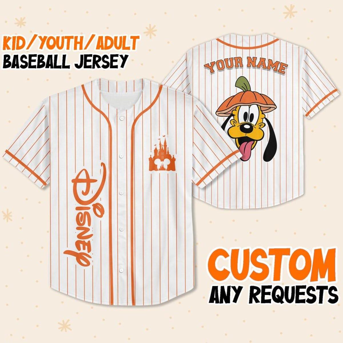 Mckenzieshoponline Pluto Dog Halloween Magic Kingdom Disneyland Personalized Baseball Jersey For Fans - Image 2