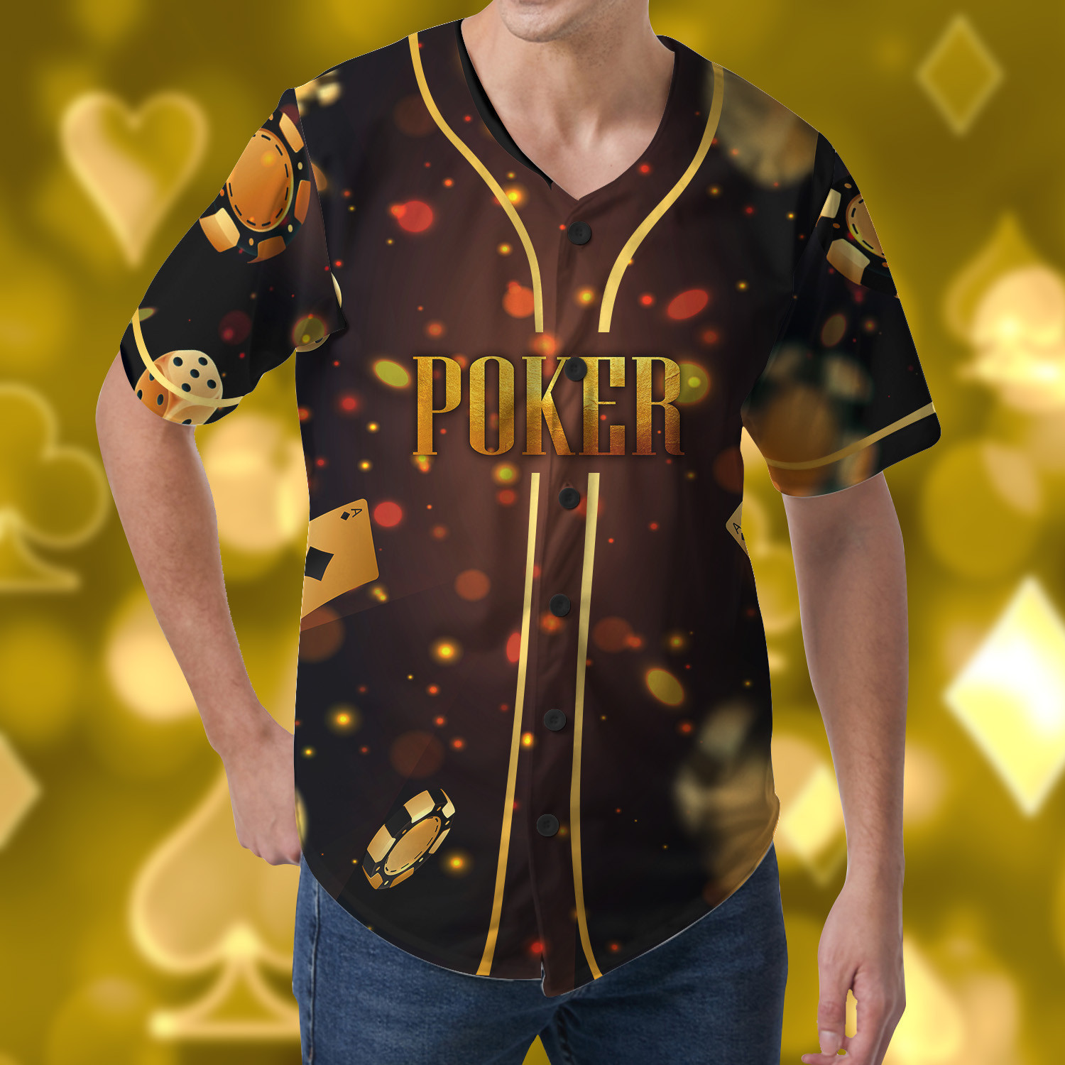 Jerseytrend Poker I'm All In Personalized Baseball Jersey For Fans - Image 4