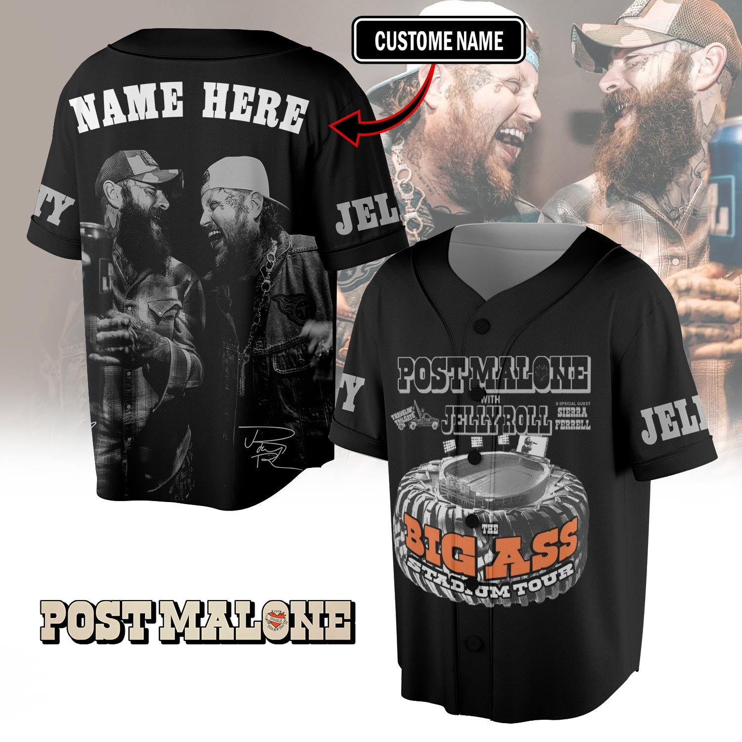 Mckenzieshoponline Post Malone Personalized Baseball Jersey For Fans