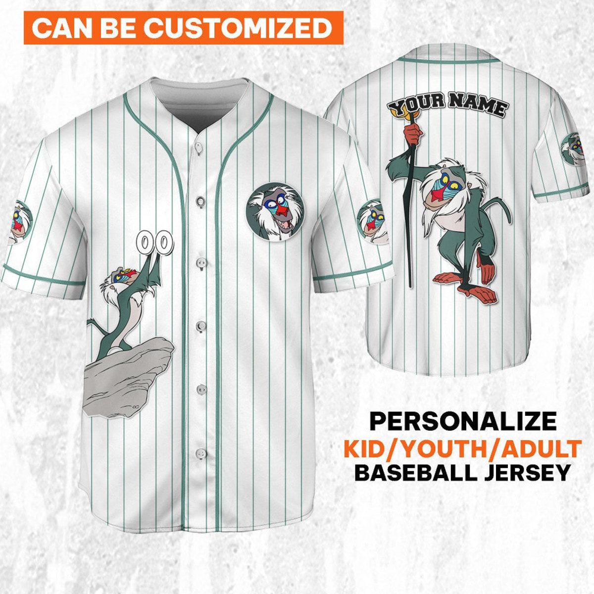 Mckenzieshoponline Princess Lion King Rafik White Mint Personalized Baseball Jersey For Fans - Image 2