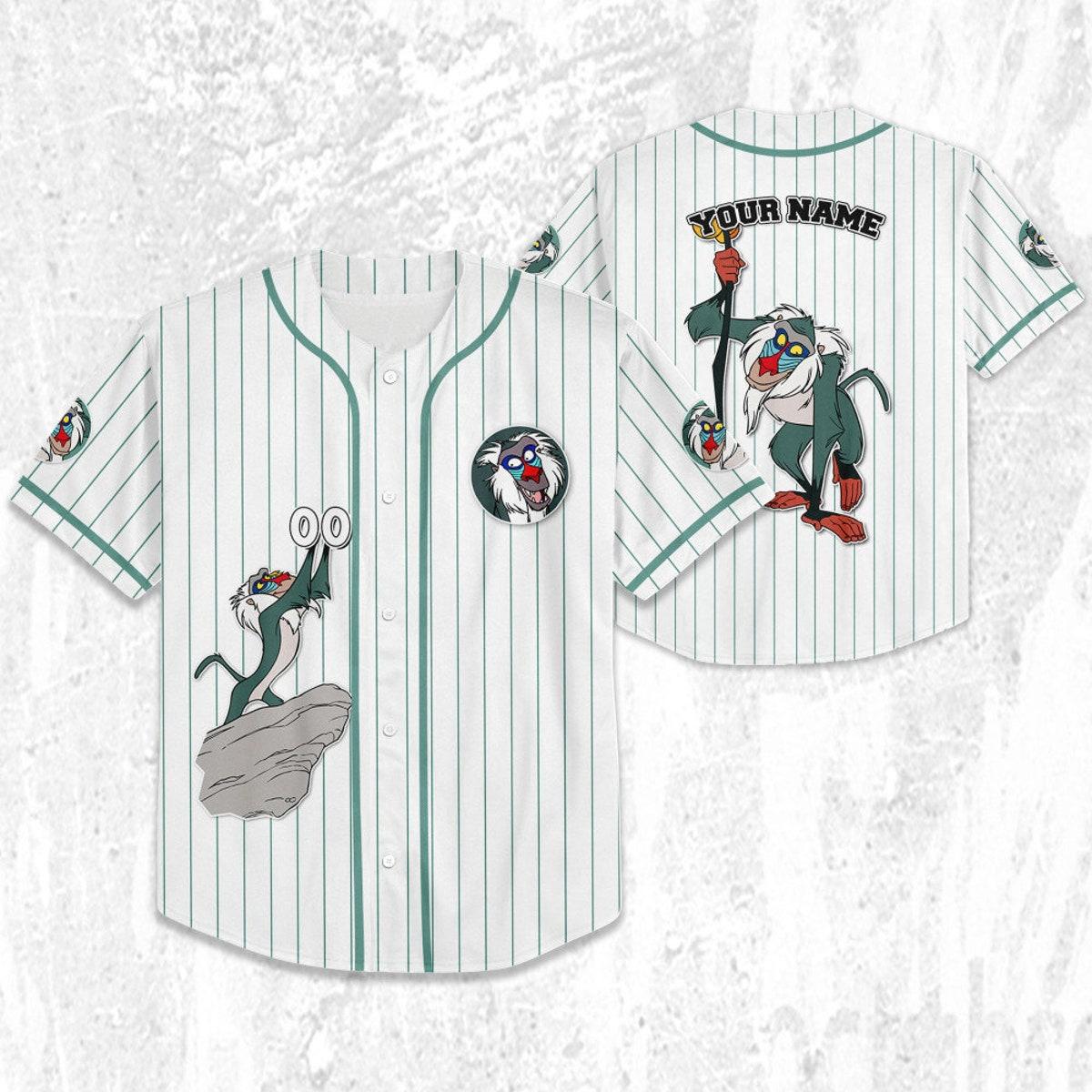 Mckenzieshoponline Princess Lion King Rafik White Mint Personalized Baseball Jersey For Fans - Image 3