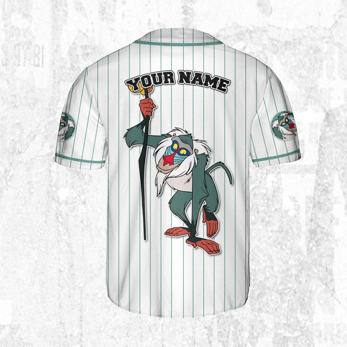 Mckenzieshoponline Princess Lion King Rafik White Mint Personalized Baseball Jersey For Fans - Image 5
