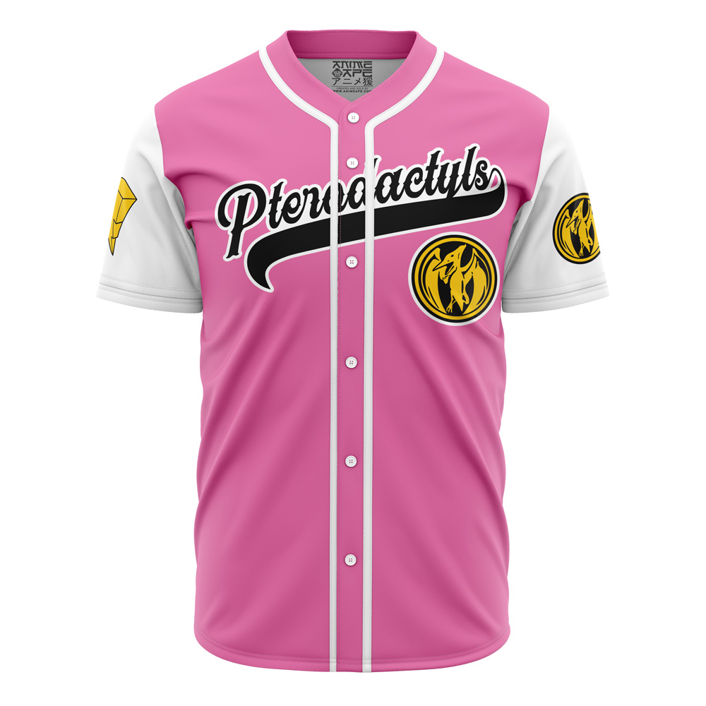 Mckenzieshoponline Pterodactyls Pink Power Rangers Personalized Baseball Jersey For Fans - Image 2