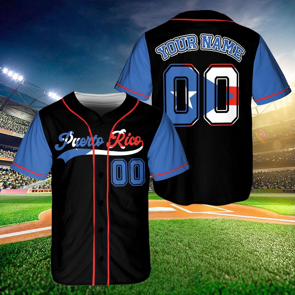 Mckenzieshoponline Puerto Rico Puerto Rican Flag Personalized Baseball Jersey For Fans - Image 2