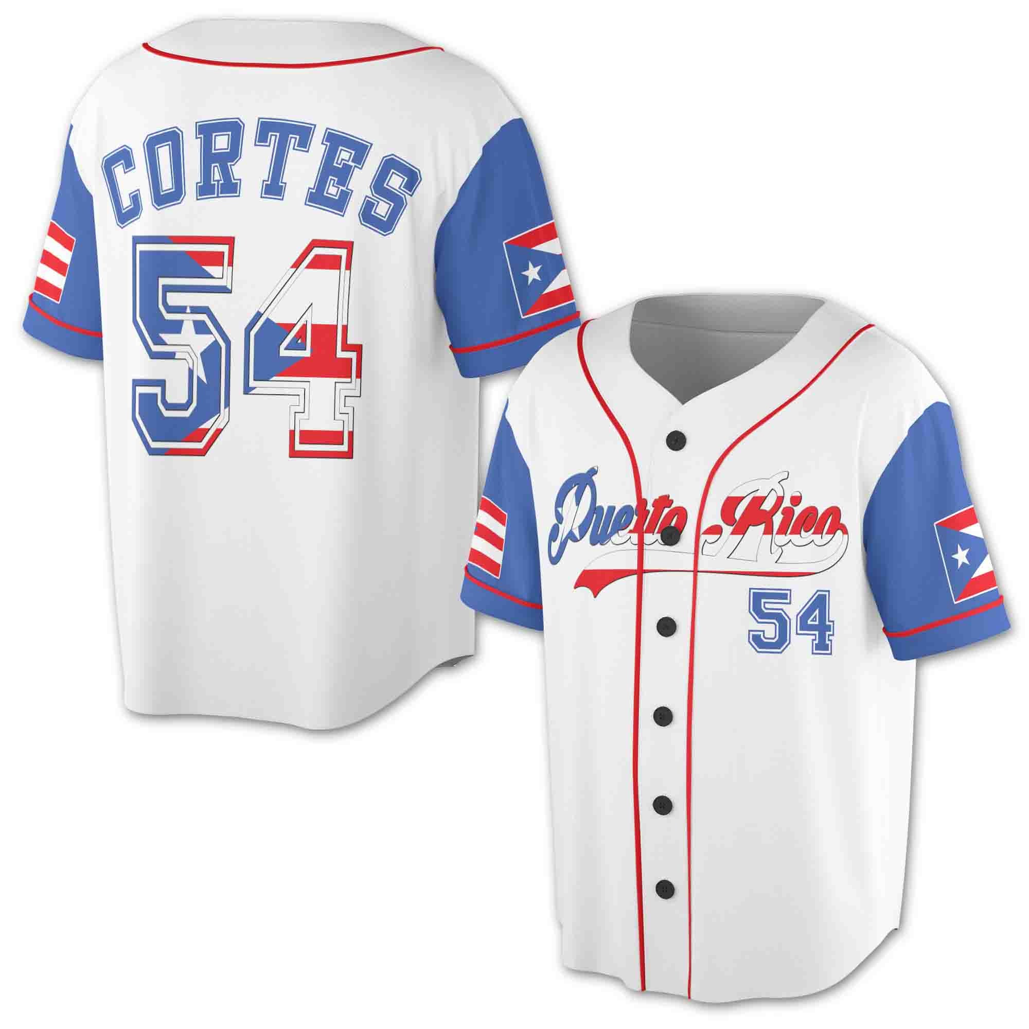 Mckenzieshoponline Puerto Rico Puerto Rican Flag Personalized Baseball Jersey For Fans - Image 3