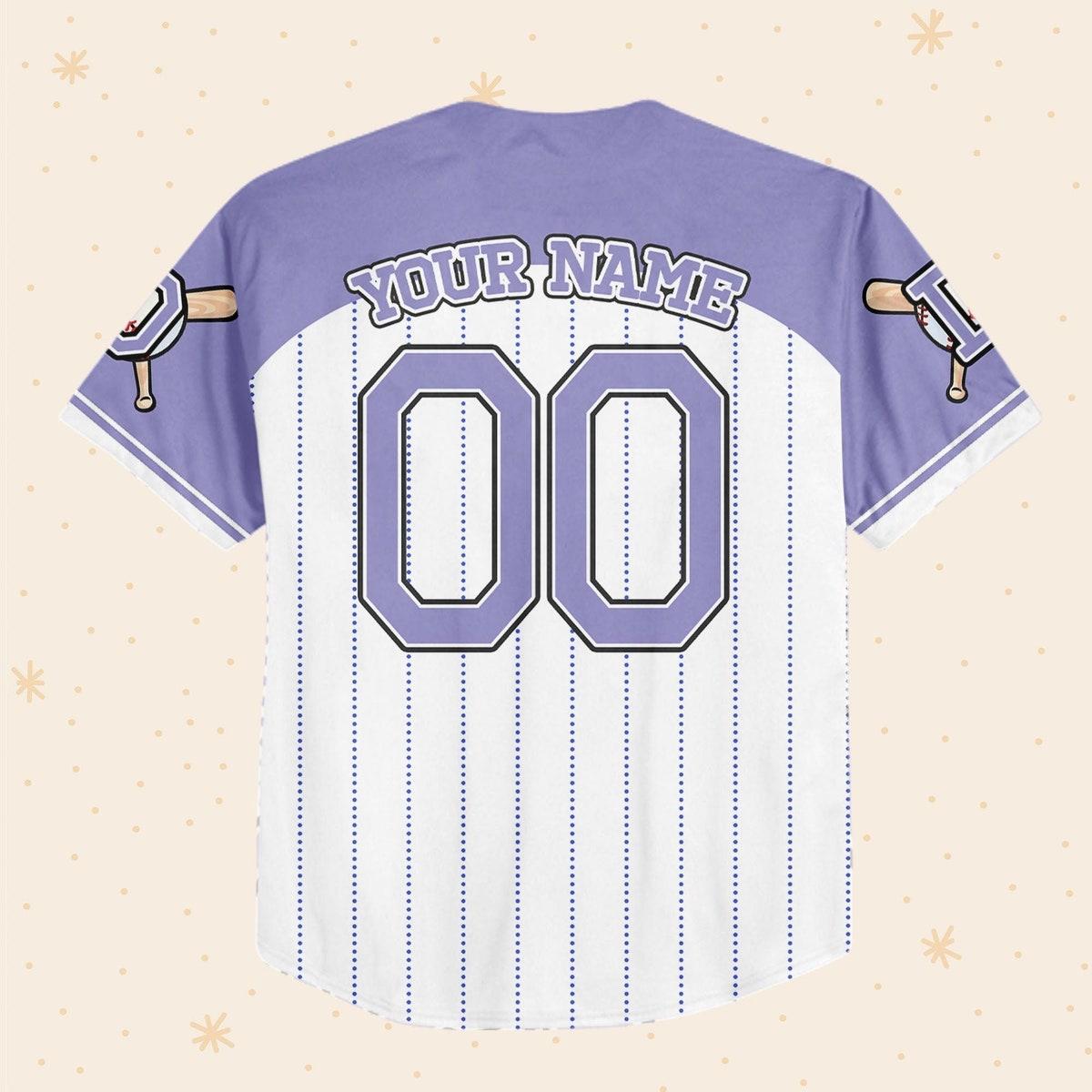 Mckenzieshoponline Purple Daisy Name Disney Game Day Personalized Baseball Jersey For Fans - Image 4