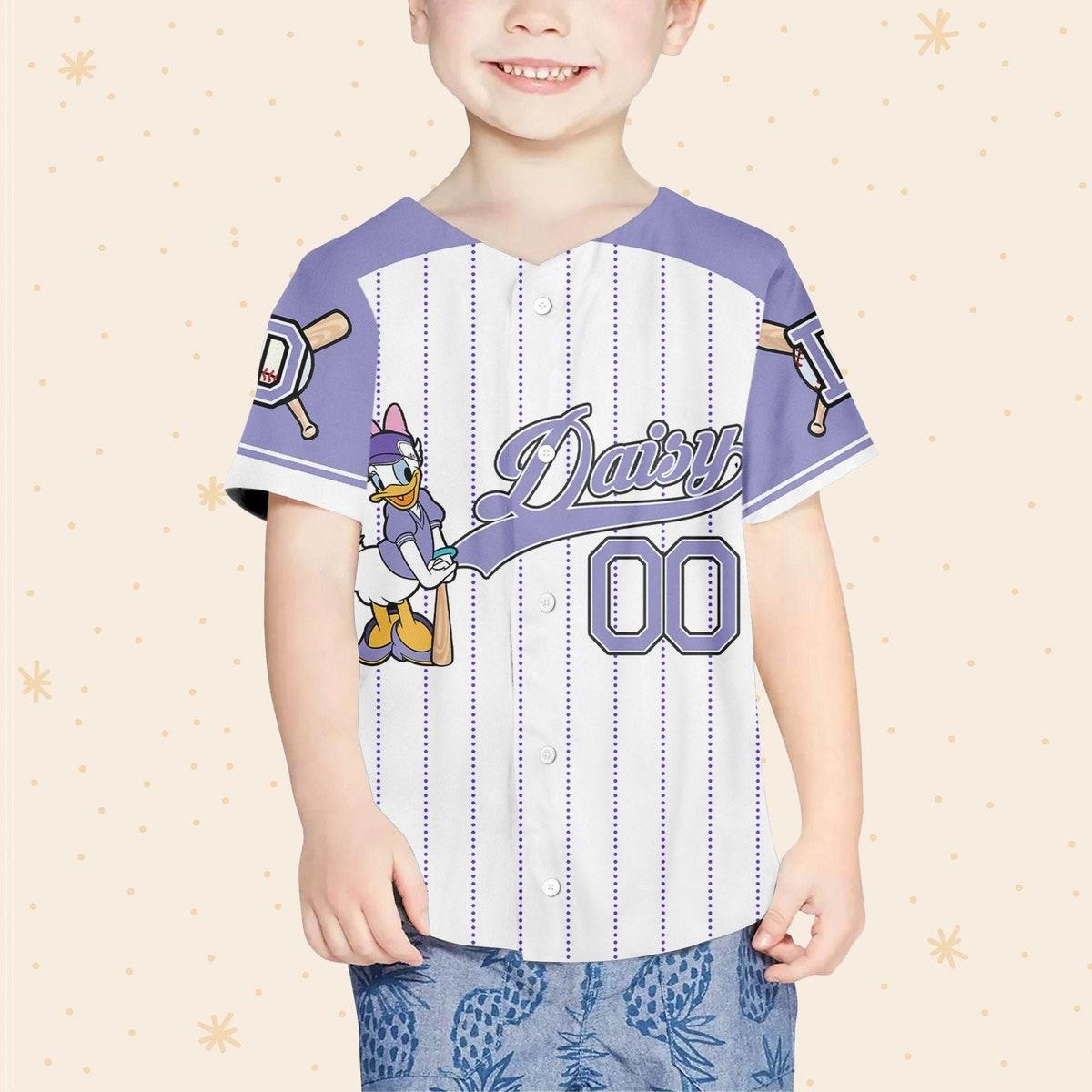 Mckenzieshoponline Purple Daisy Name Disney Game Day Personalized Baseball Jersey For Fans - Image 5