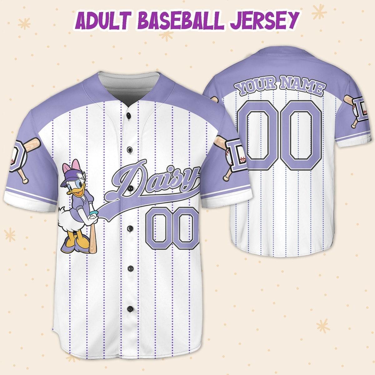 Mckenzieshoponline Purple Daisy Name Disney Game Day Personalized Baseball Jersey For Fans - Image 6