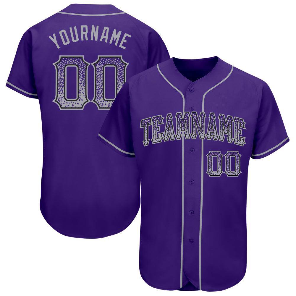 Jerseytrend Purple Gray Black Drift Fashion Personalized Baseball Jersey For Fans