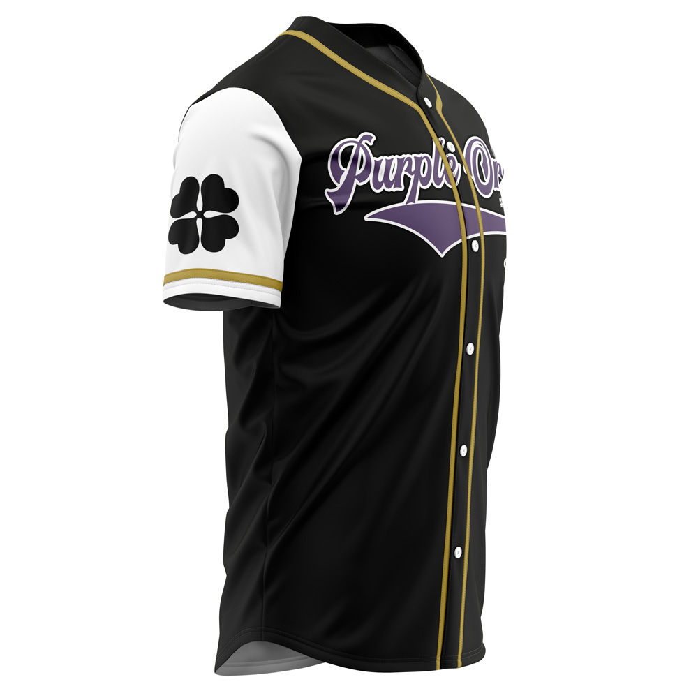 Mckenzieshoponline Purple Orcas Black Clover Personalized Baseball Jersey For Fans - Image 2