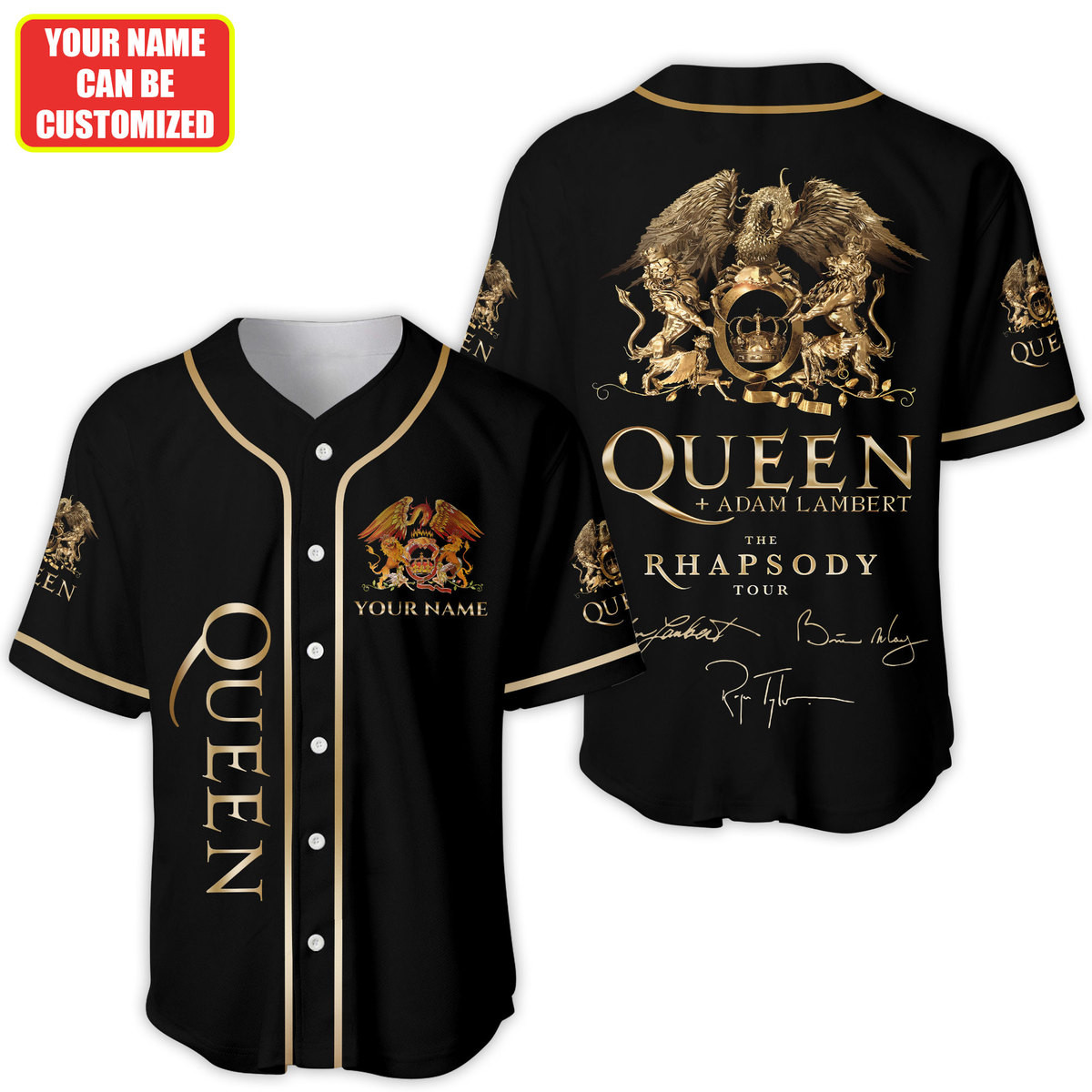 Jerseytrend Queen Band Rhapsody Tour Personalized Baseball Jersey For Fans - Image 4