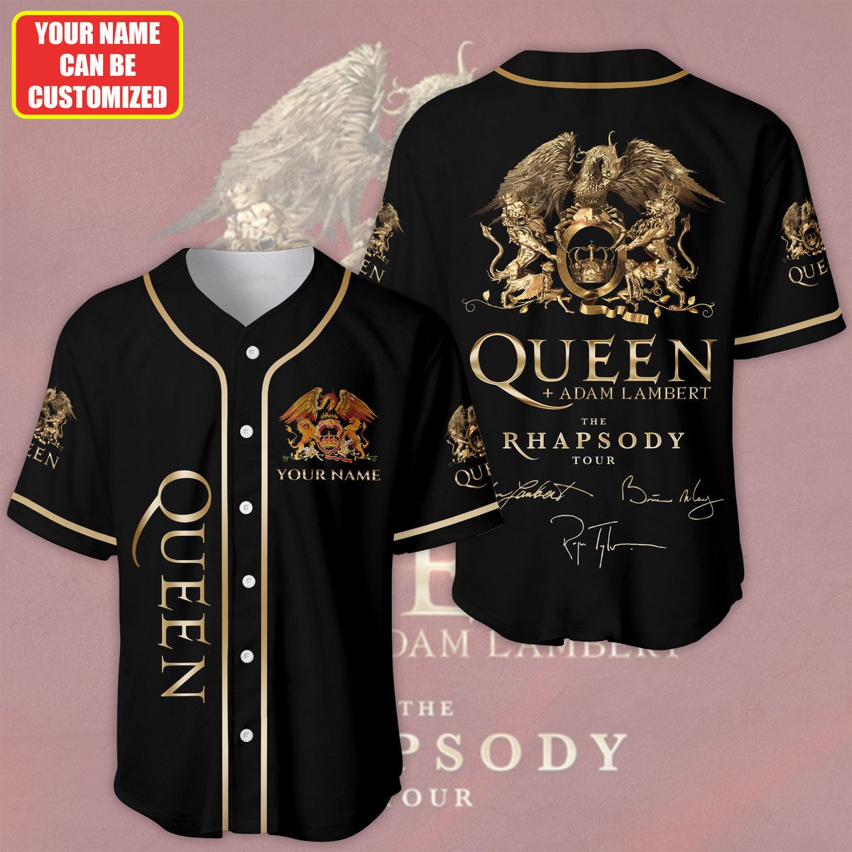 Jerseytrend Queen Band Rhapsody Tour Personalized Baseball Jersey For Fans
