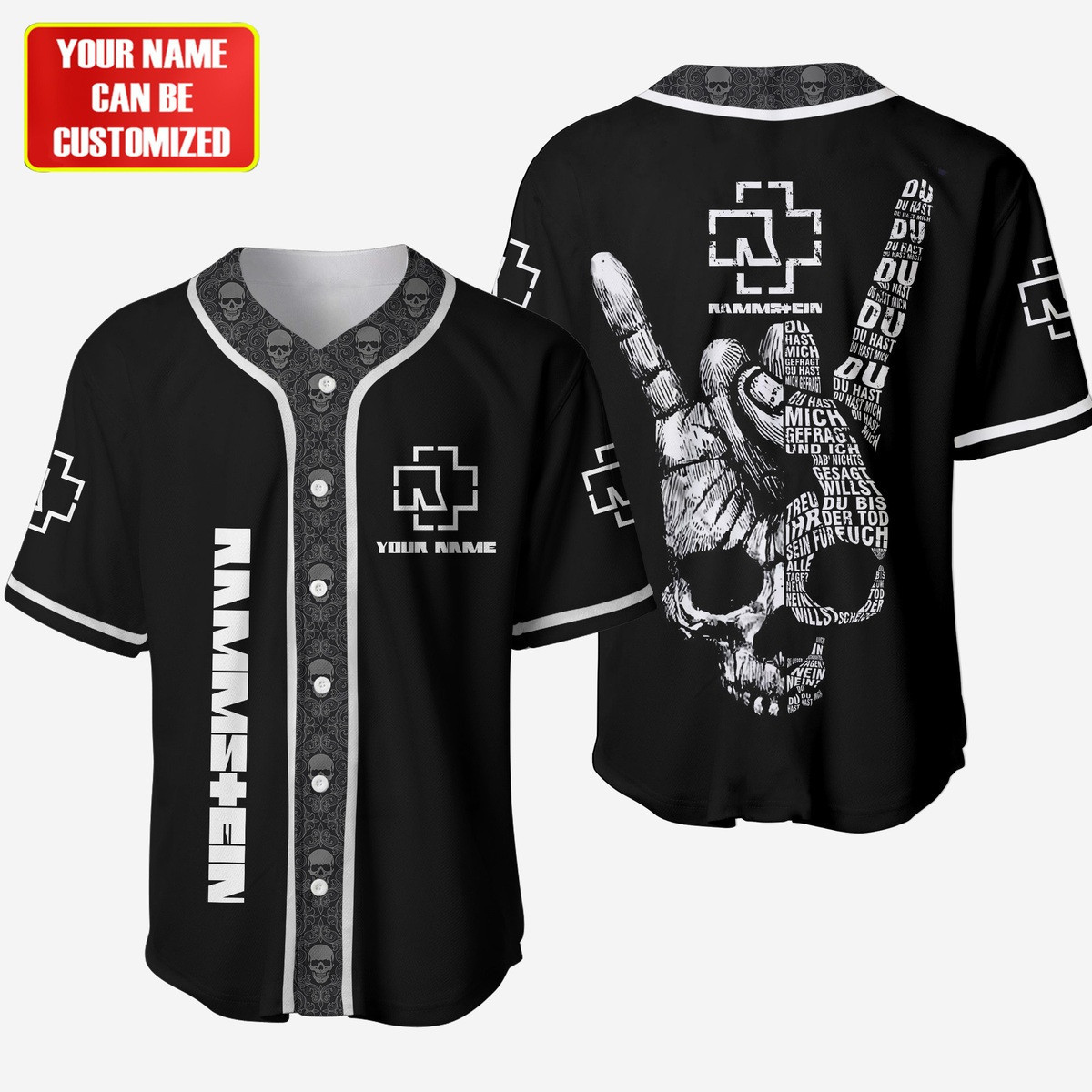 Jerseytrend Rammstein Band Du Hast Personalized Baseball Jersey For Fans - Image 2