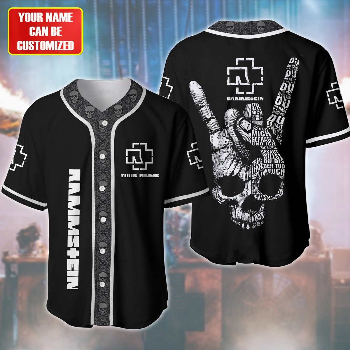 Jerseytrend Rammstein Band Du Hast Personalized Baseball Jersey For Fans