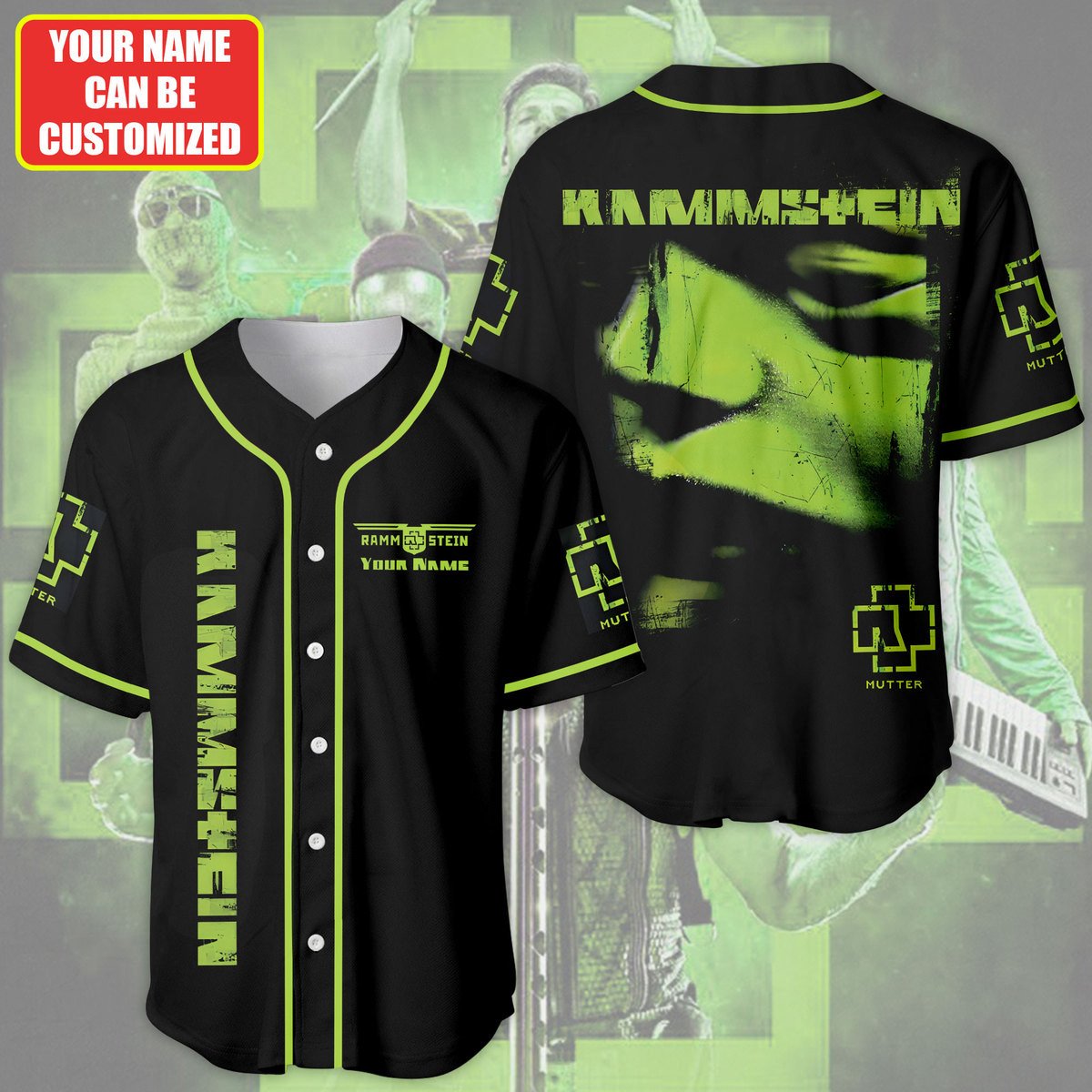 Jerseytrend Rammstein Band Mutter Personalized Baseball Jersey For Fans