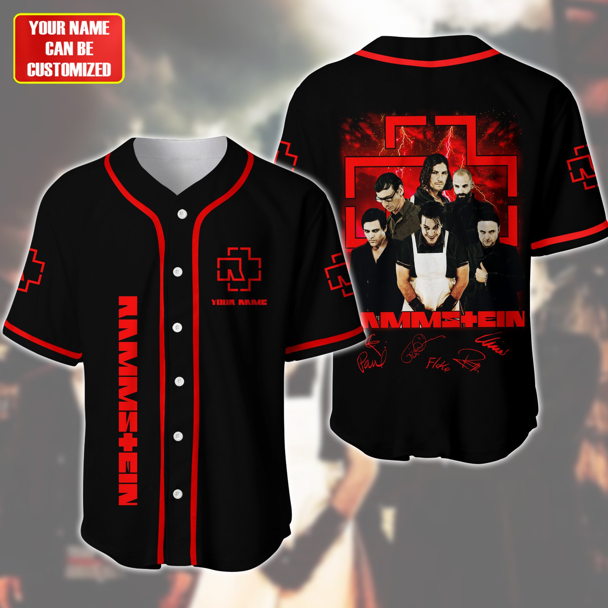 Jerseytrend Rammstein Band Personalized Baseball Jersey For Fans