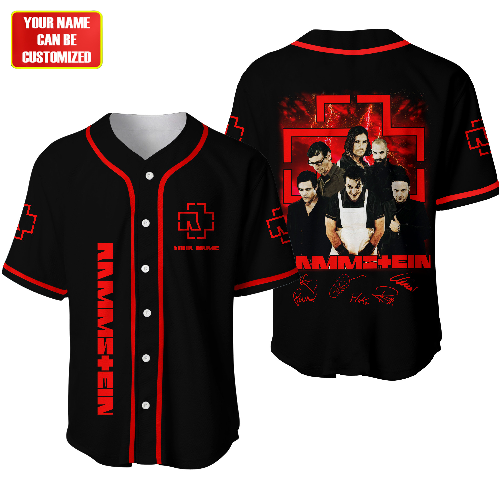 Jerseytrend Rammstein Band Personalized Baseball Jersey For Fans - Image 2