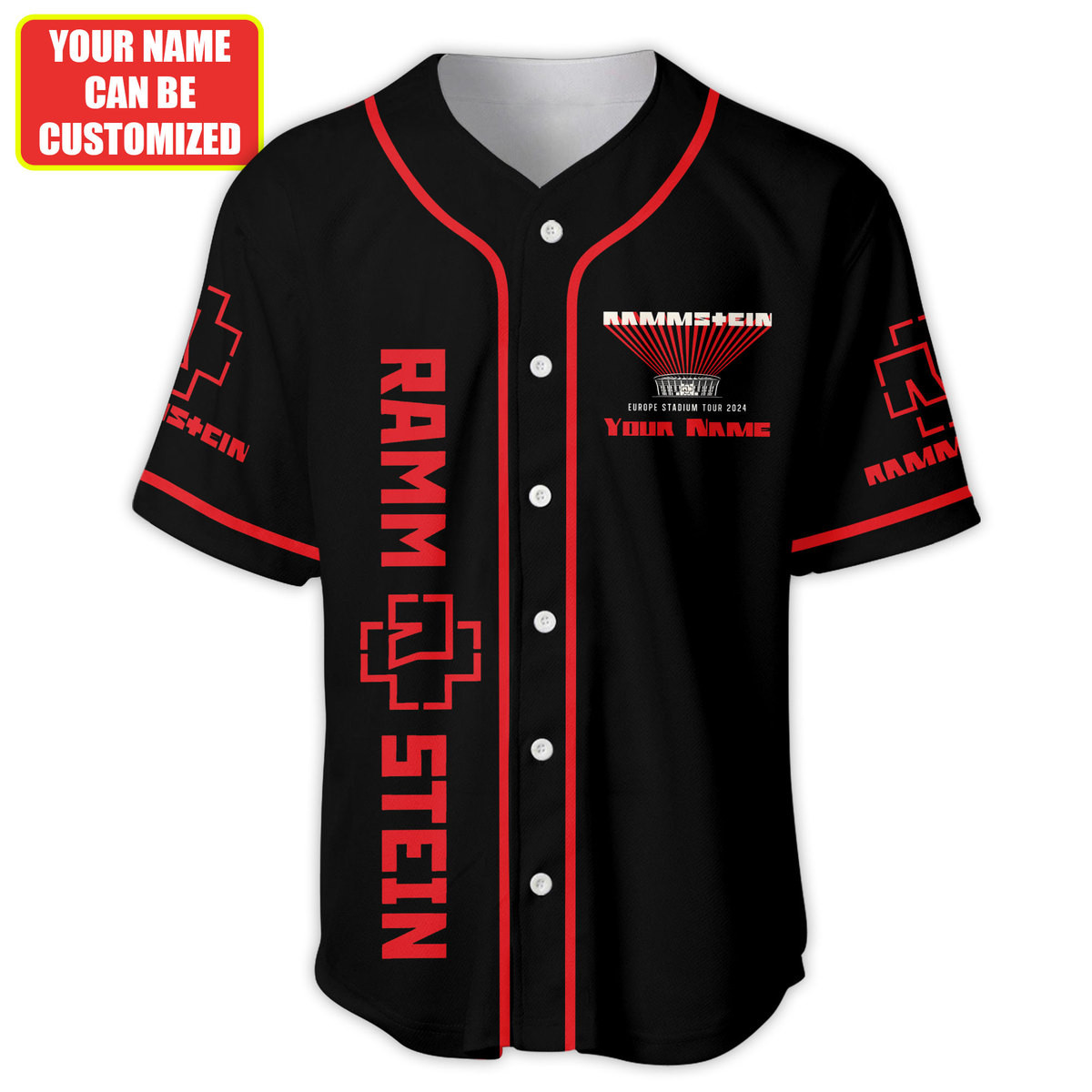 Jerseytrend Rammstein Europe Stadium Tour 30th Anniversary Personalized Baseball Jersey For Fans - Image 4