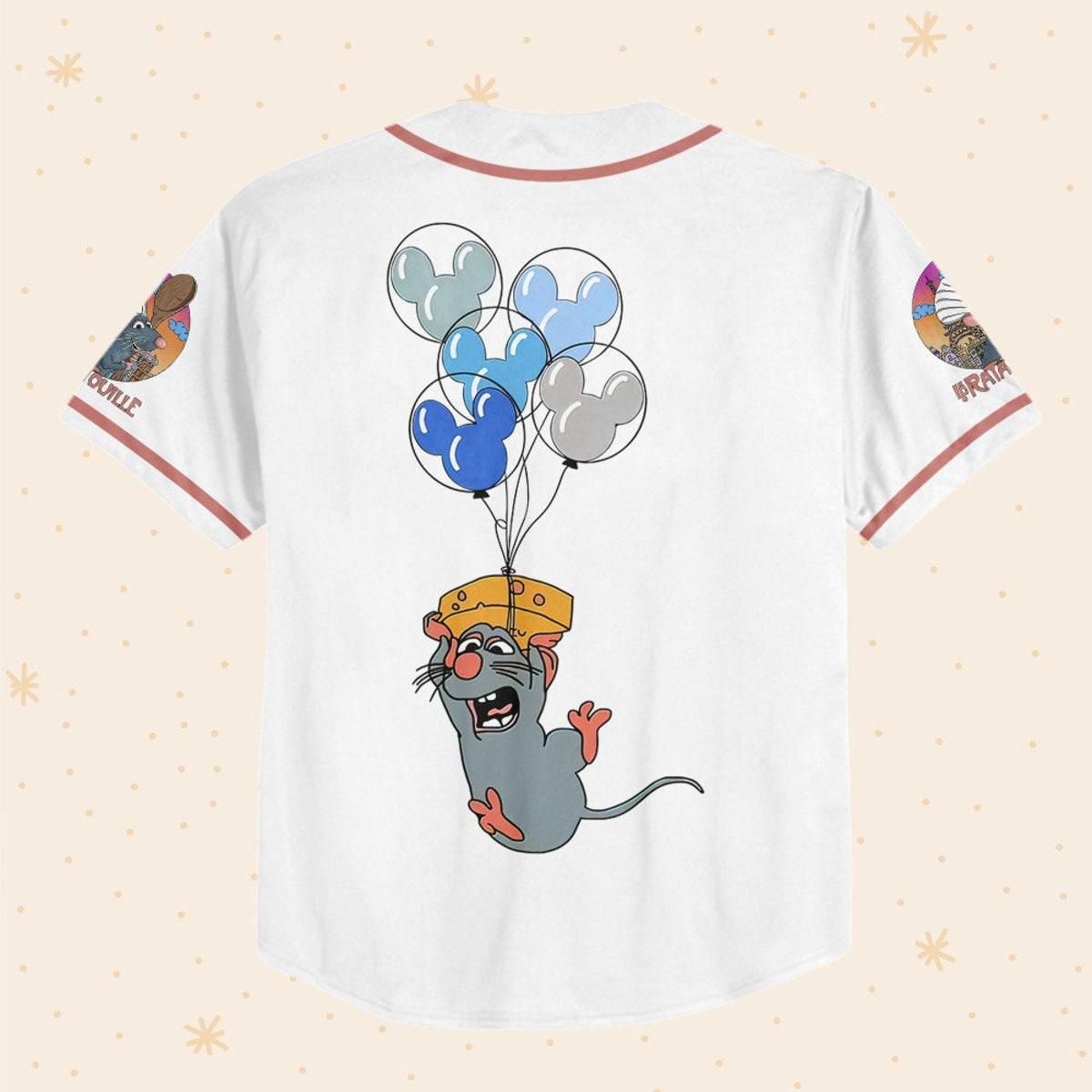 Mckenzieshoponline Ratatouille Remy Remy Little Chef Balloon Mickey Ears Personalized Baseball Jersey For Fans - Image 4