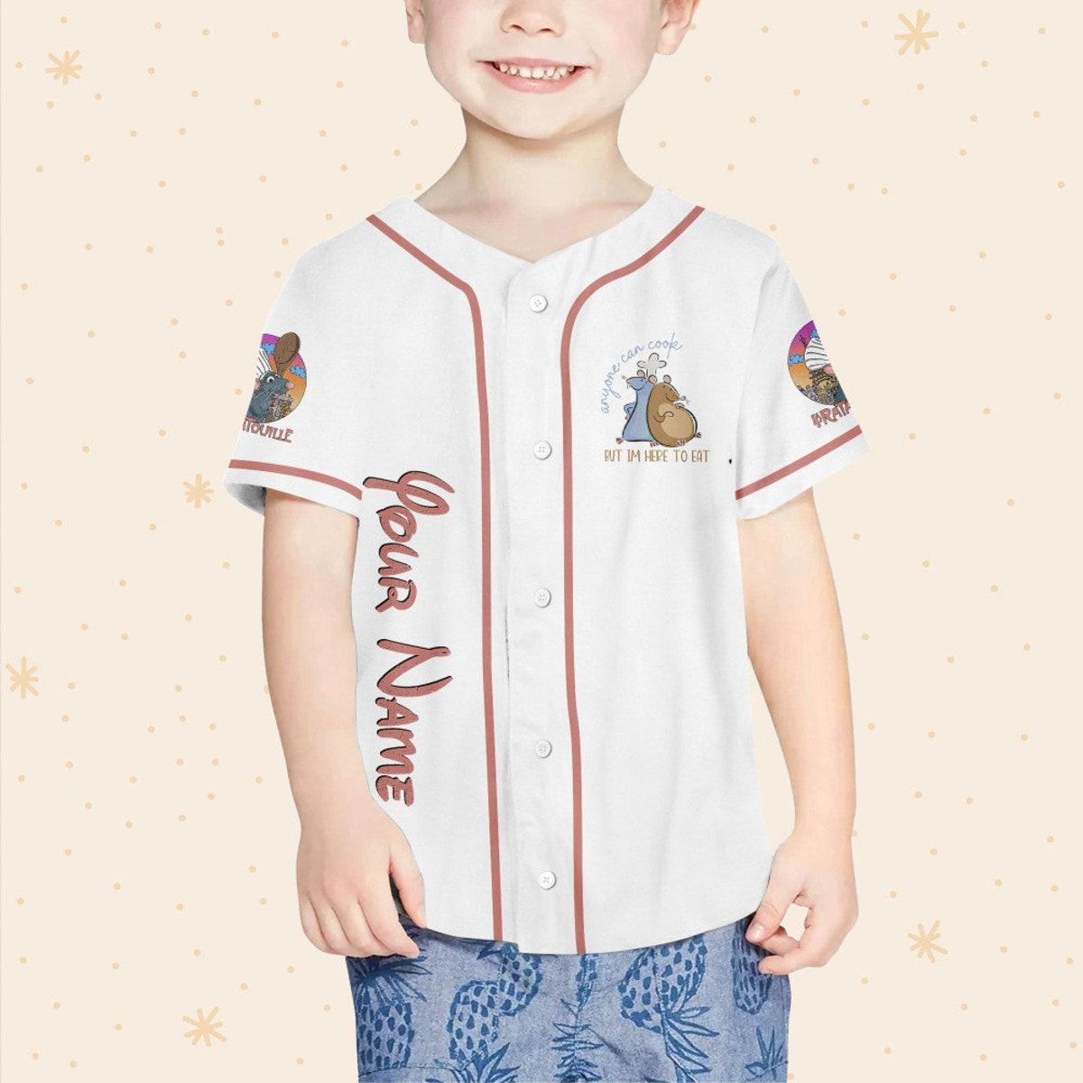 Mckenzieshoponline Ratatouille Remy Remy Little Chef Balloon Mickey Ears Personalized Baseball Jersey For Fans - Image 5