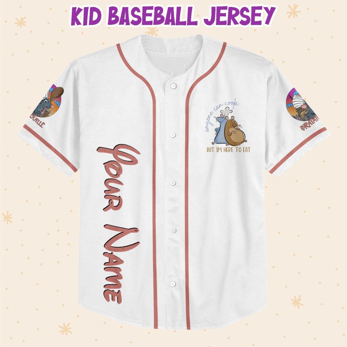Mckenzieshoponline Ratatouille Remy Remy Little Chef Balloon Mickey Ears Personalized Baseball Jersey For Fans - Image 3