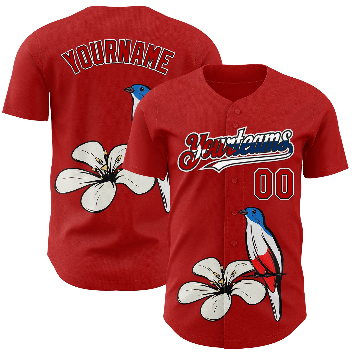 Mckenzieshoponline Red Black White Cuban Flag 3D Cuba Personalized Baseball Jersey For Fans