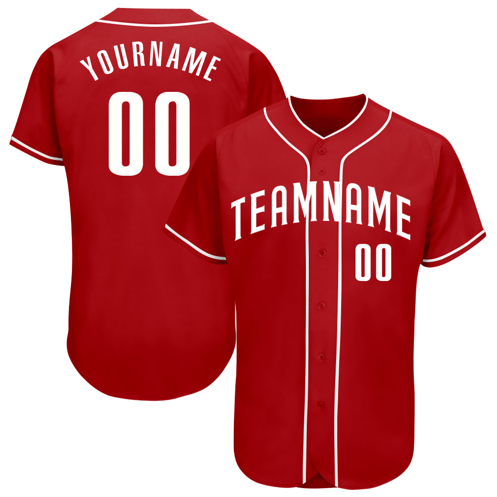 Jerseytrend Red White Personalized Baseball Jersey For Fans