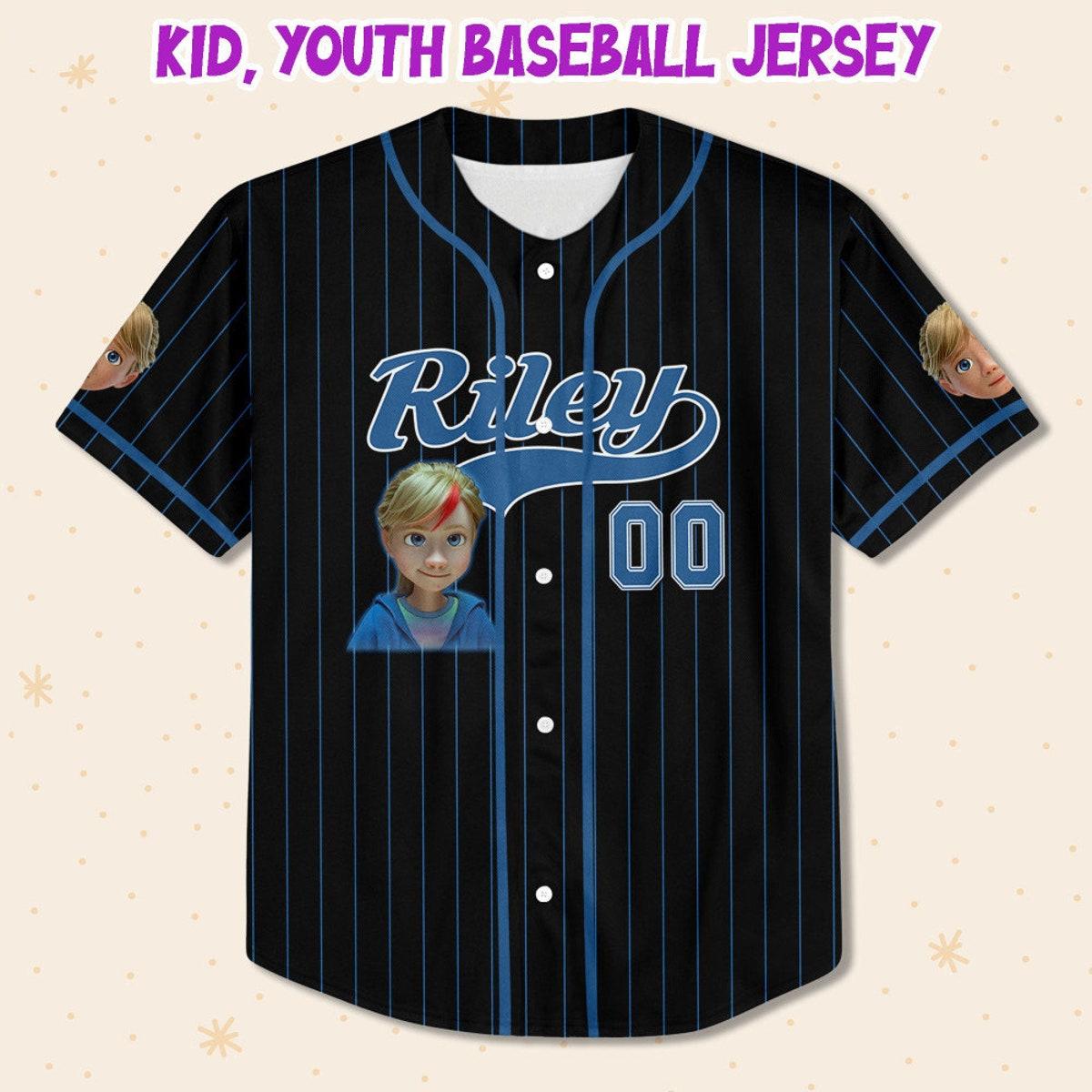 Mckenzieshoponline Riley Blue Black Disney Personalized Baseball Jersey For Fans - Image 3