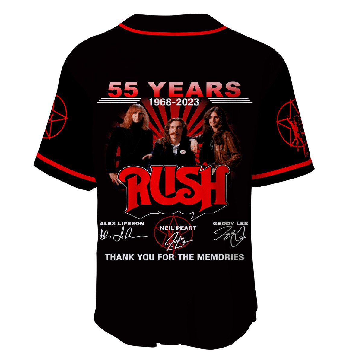Jerseytrend Rush Band 55 Years Anniversary Personalized Baseball Jersey For Fans - Image 5