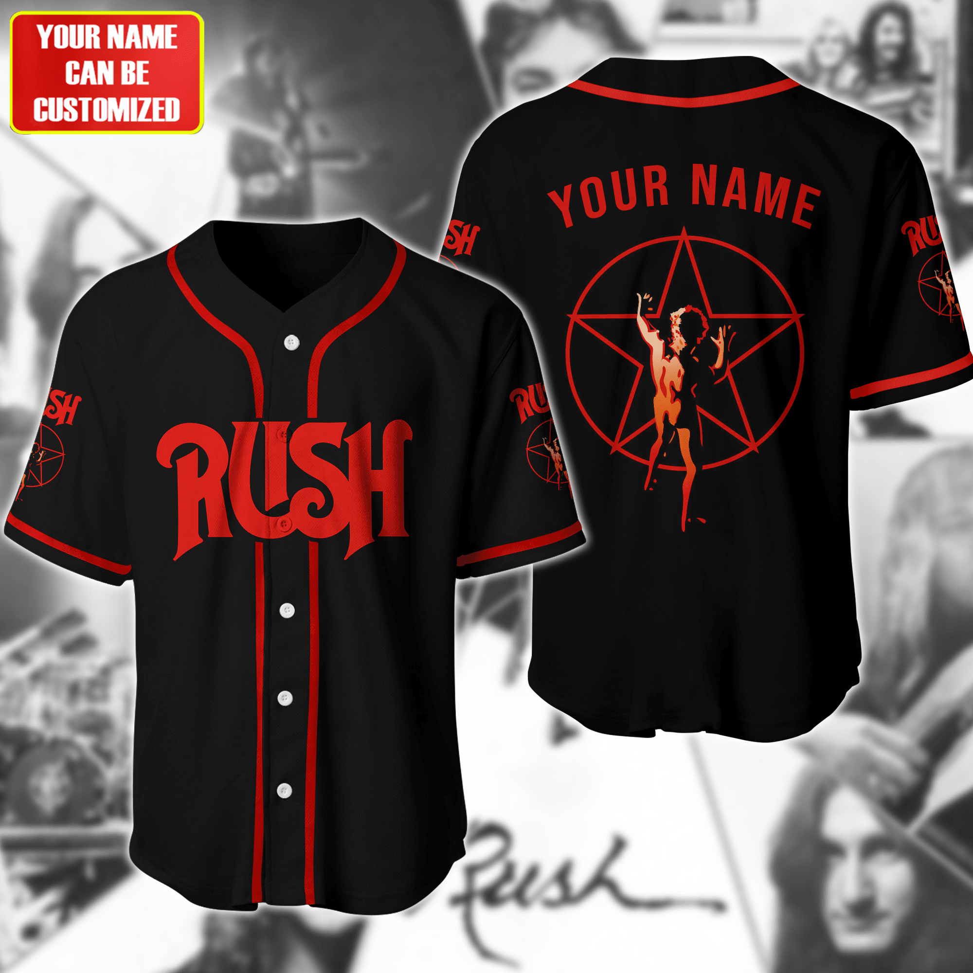 Jerseytrend Rush Band Personalized Baseball Jersey For Fans