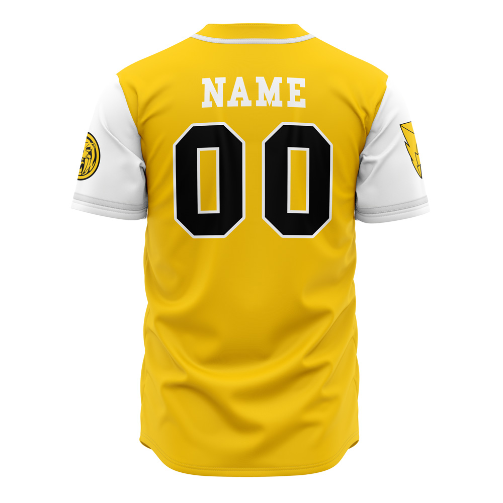 Mckenzieshoponline Sabertooths Yellow Power Rangers Personalized Baseball Jersey For Fans - Image 3