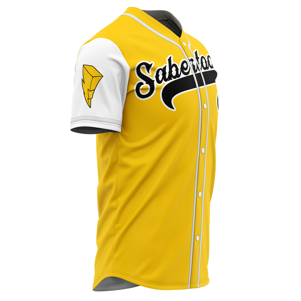 Mckenzieshoponline Sabertooths Yellow Power Rangers Personalized Baseball Jersey For Fans - Image 4