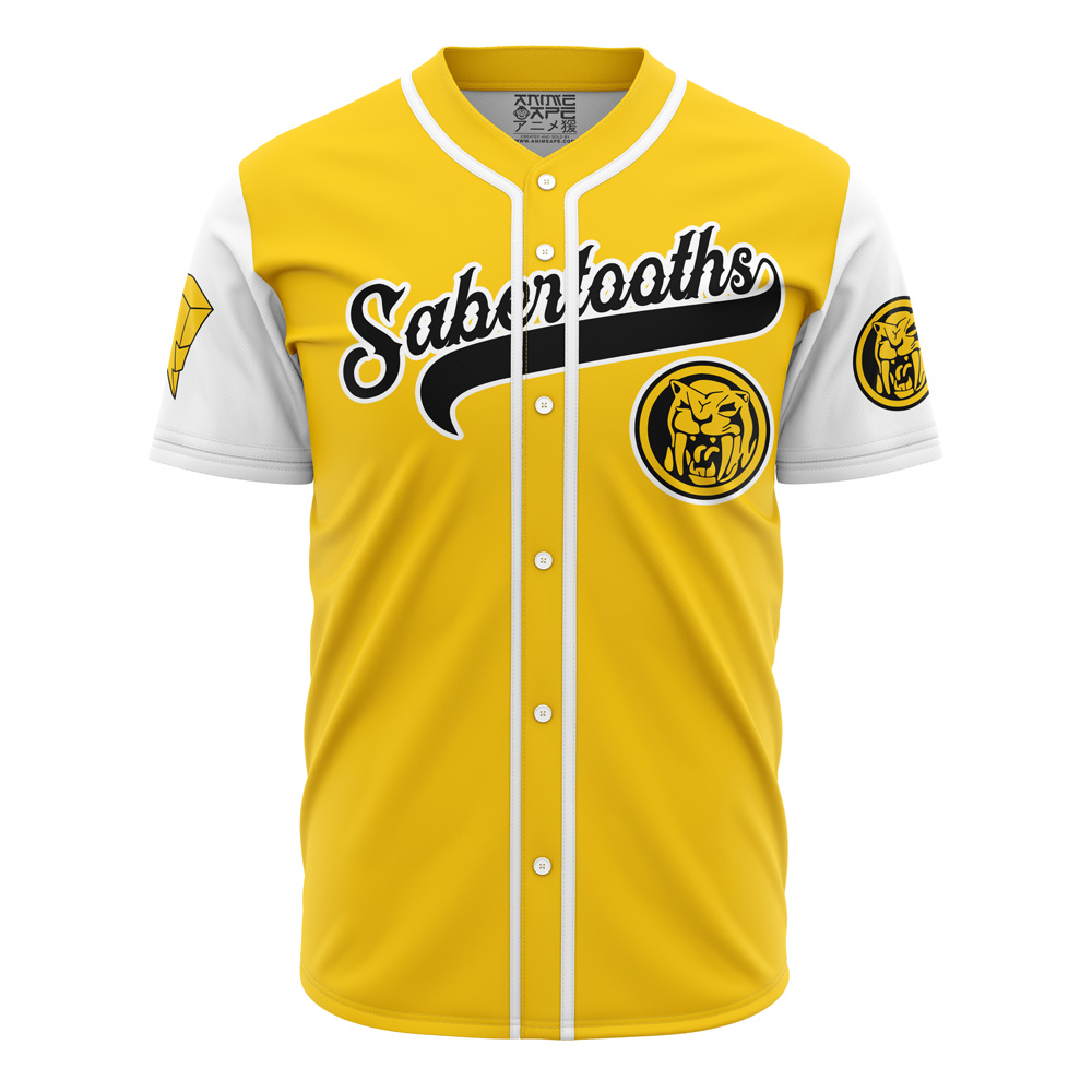 Mckenzieshoponline Sabertooths Yellow Power Rangers Personalized Baseball Jersey For Fans - Image 2