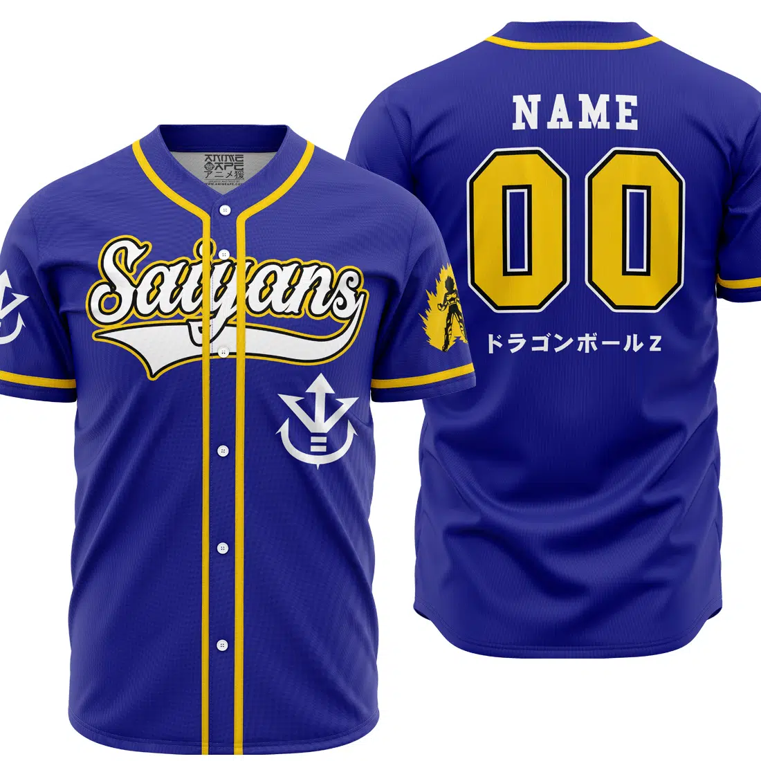 Mckenzieshoponline Saiyan Vegeta Dragon Ball Z Personalized Baseball Jersey For Fans