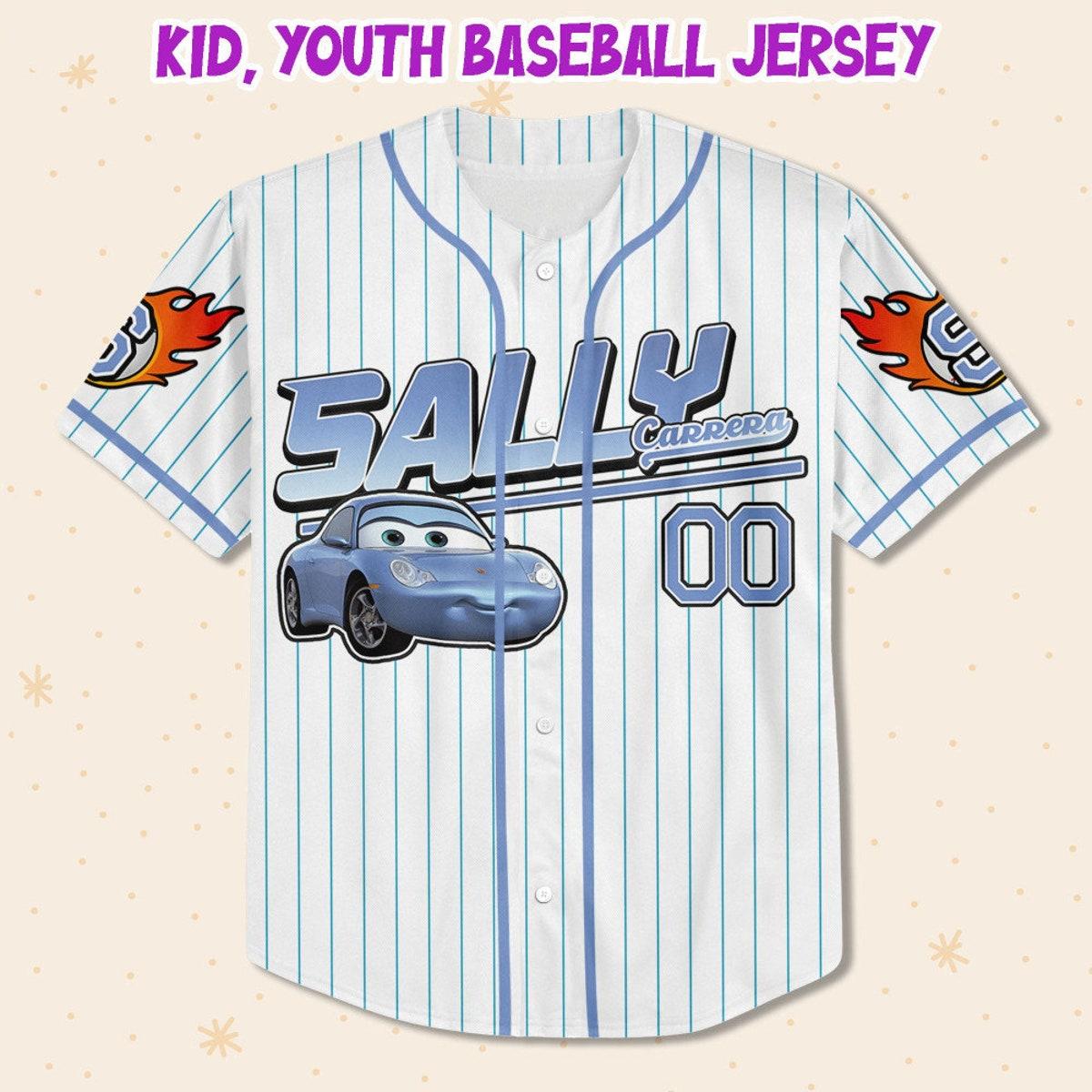 Mckenzieshoponline Sally Blue Cars Disney Personalized Baseball Jersey For Fans - Image 3