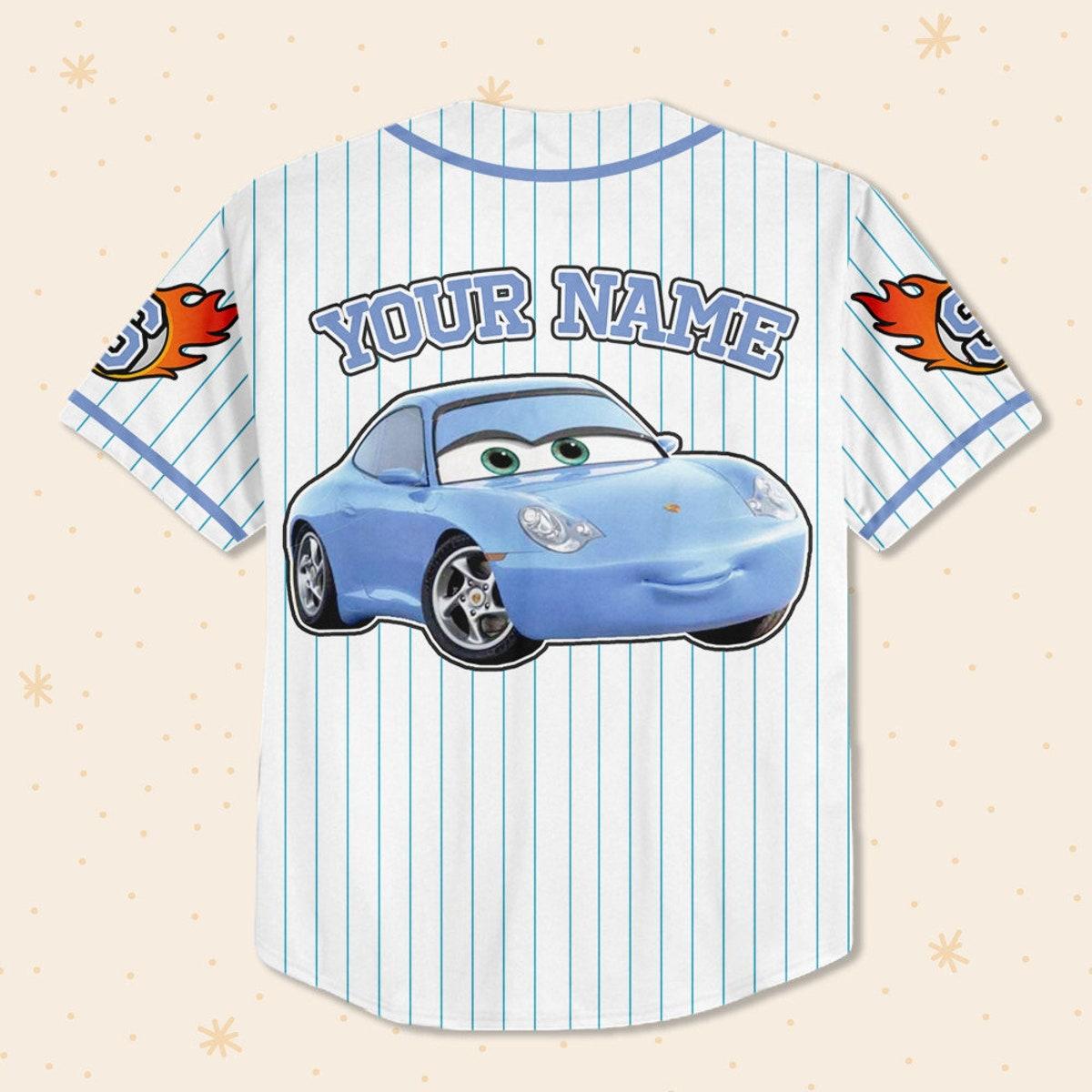 Mckenzieshoponline Sally Blue Cars Disney Personalized Baseball Jersey For Fans - Image 4
