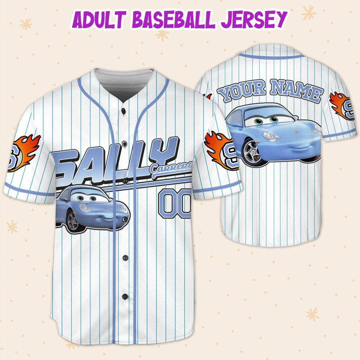 Mckenzieshoponline Sally Blue Cars Disney Personalized Baseball Jersey For Fans - Image 6