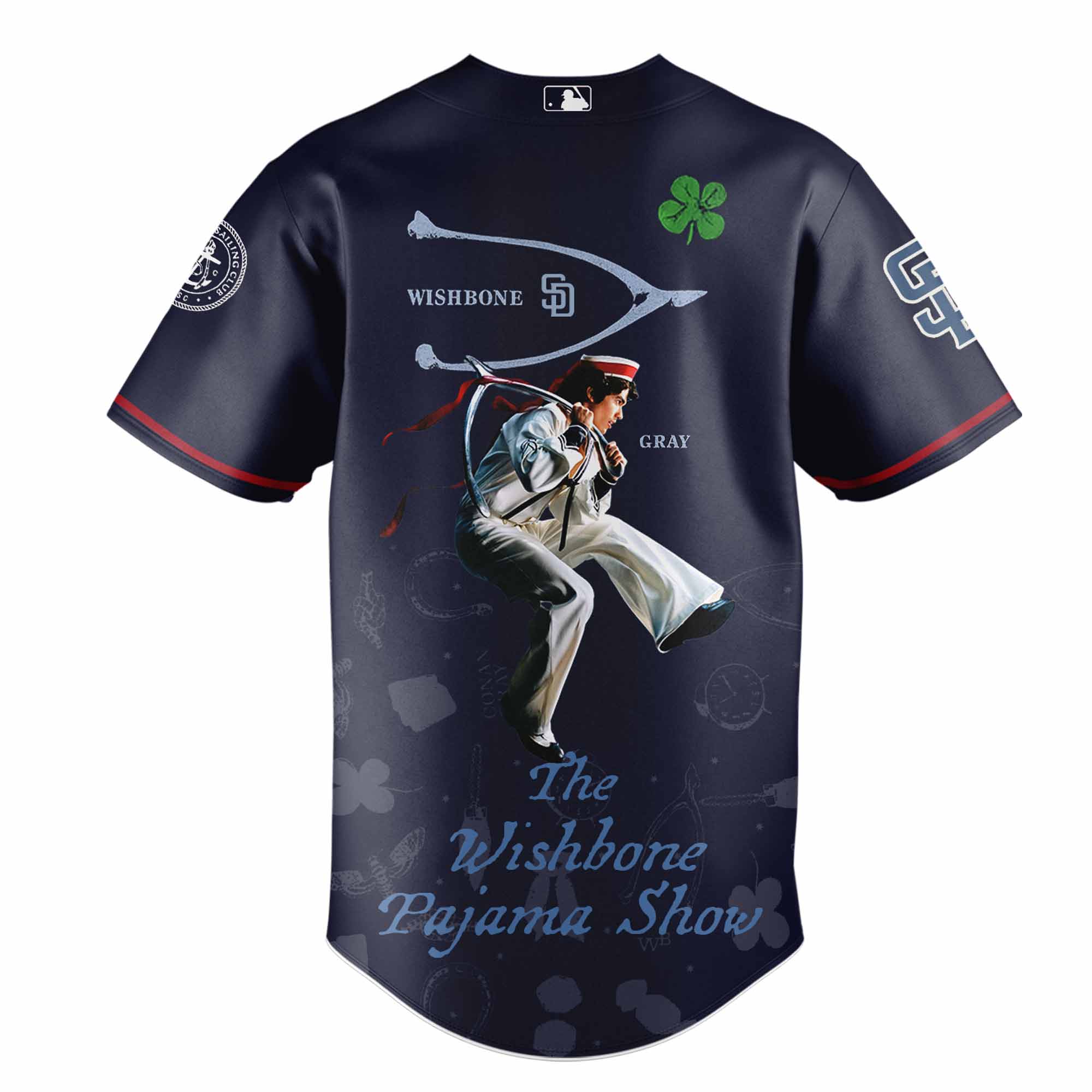 Jerseytrend San Diego Padres MLB x The Wishbone Pajama Show Personalized Baseball Jersey For Fans - Image 3