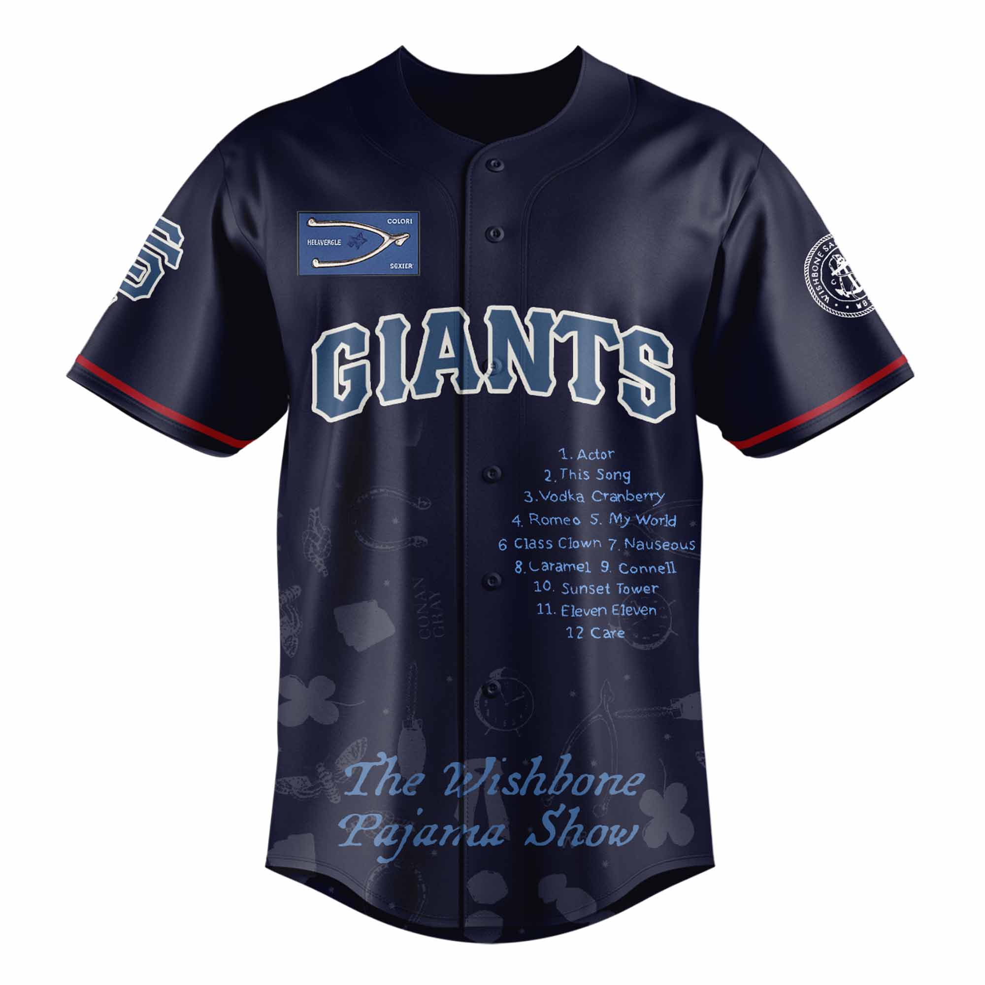 Jerseytrend San Francisco Giants MLB x The Wishbone Pajama Show Personalized Baseball Jersey For Fans - Image 2