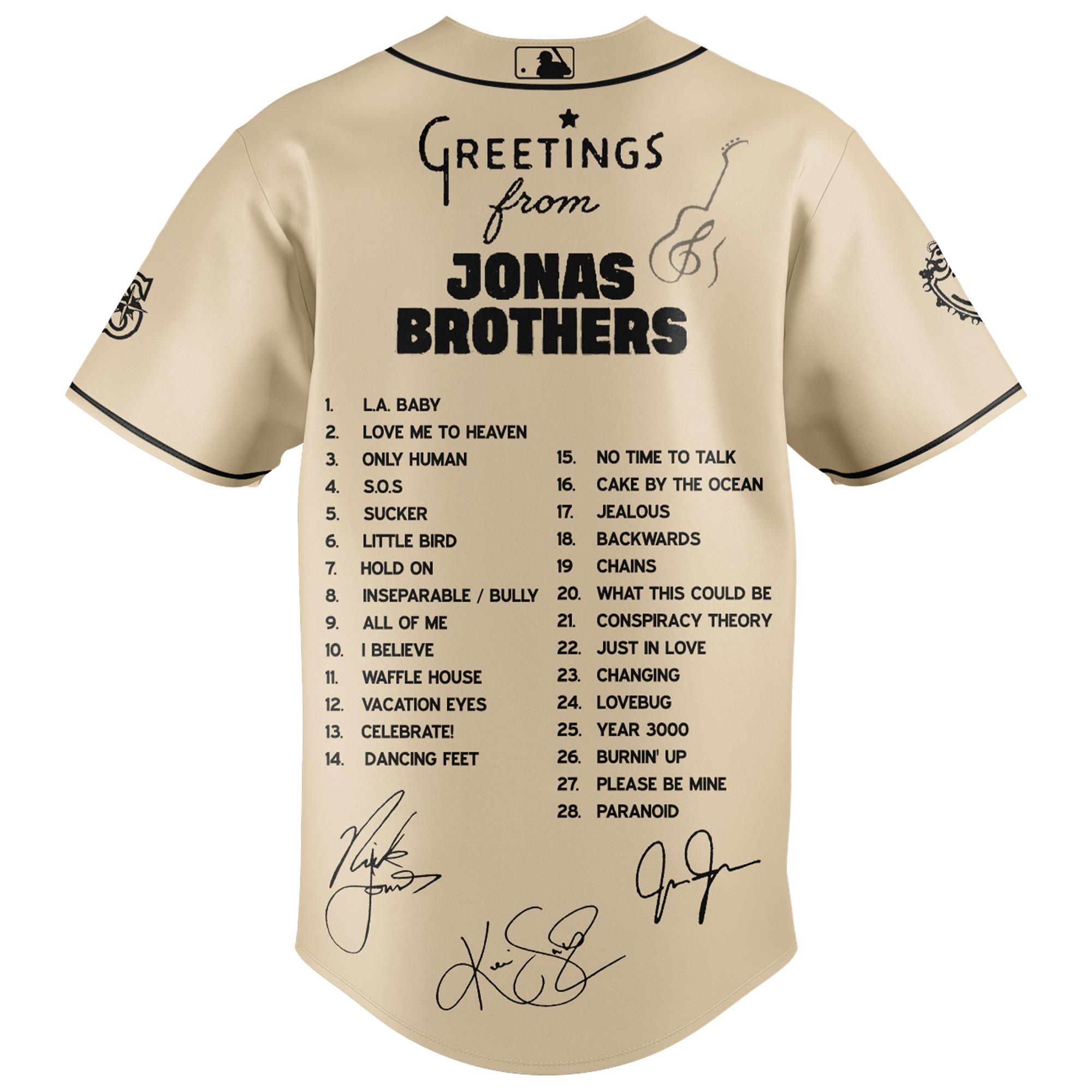 Jerseytrend Seattle Mariners MLB x Greetings From Jonas Brothers Personalized Baseball Jersey For Fans - Image 3