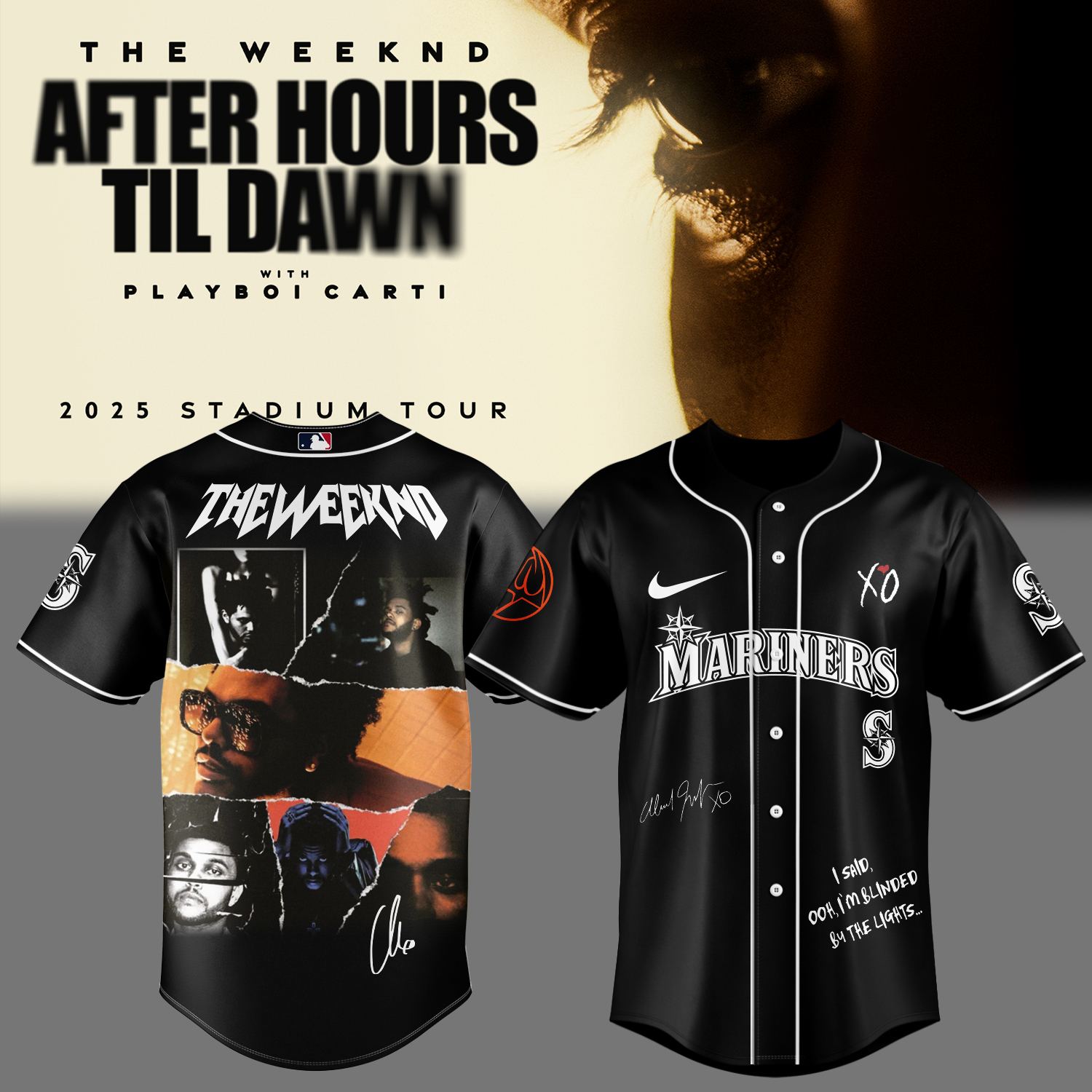 Mckenzieshoponline Seattle Mariners MLB x The Weeknd After Hours Till Dawn Tour Personalized Baseball Jersey For Fans