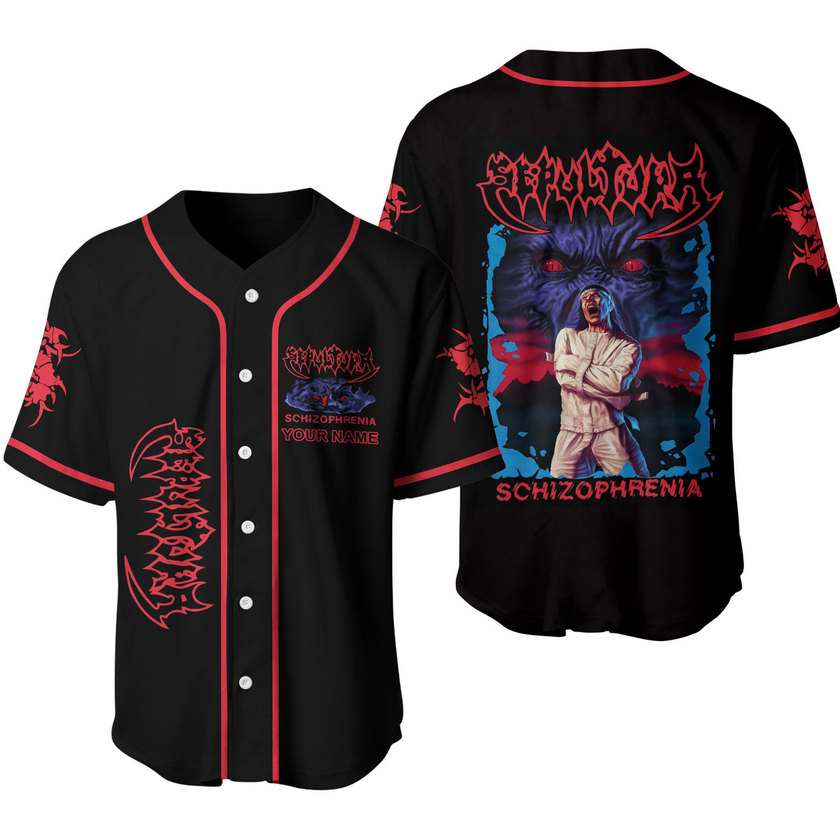 Jerseytrend Sepultura Band Schizophrenia Personalized Baseball Jersey For Fans - Image 3