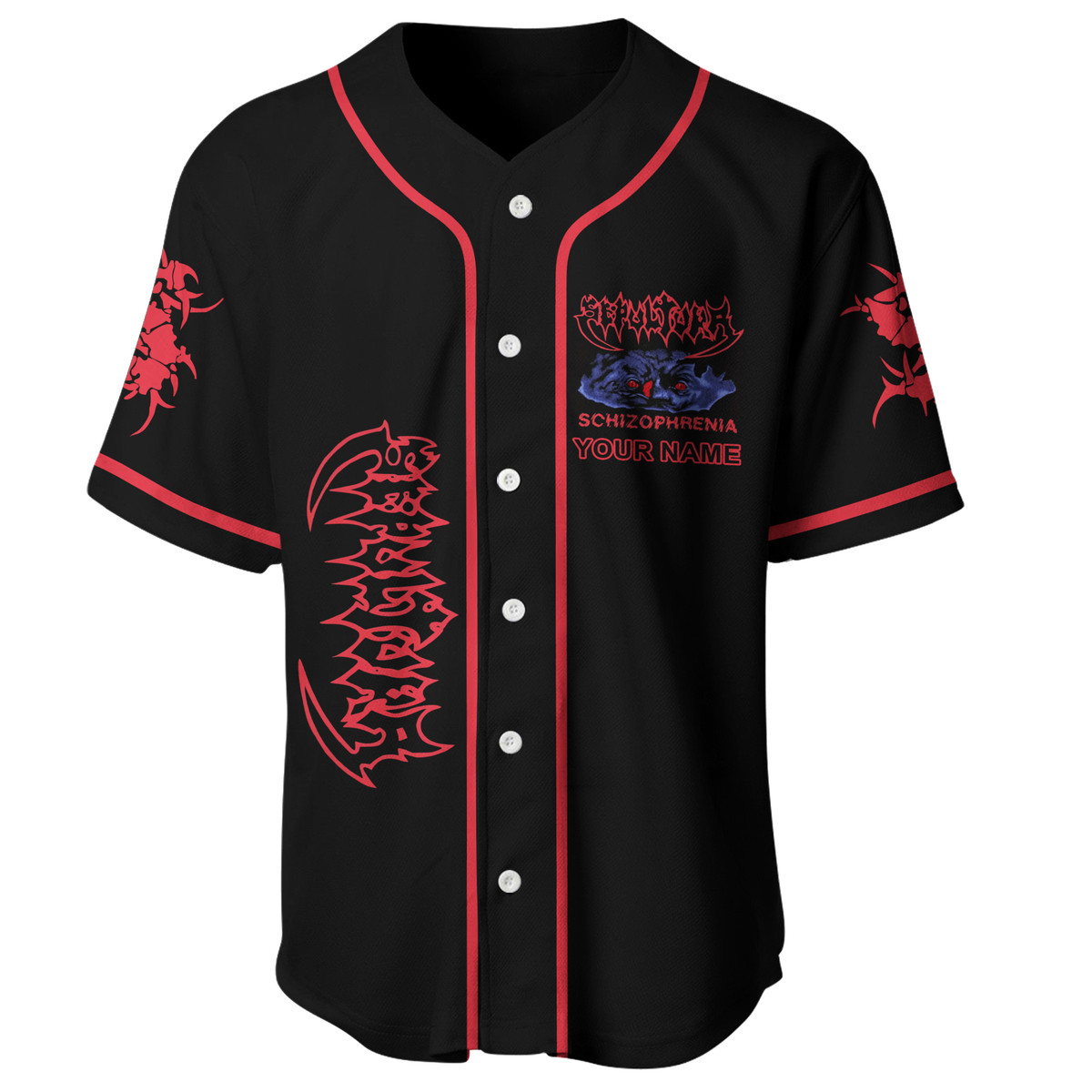 Jerseytrend Sepultura Band Schizophrenia Personalized Baseball Jersey For Fans - Image 4