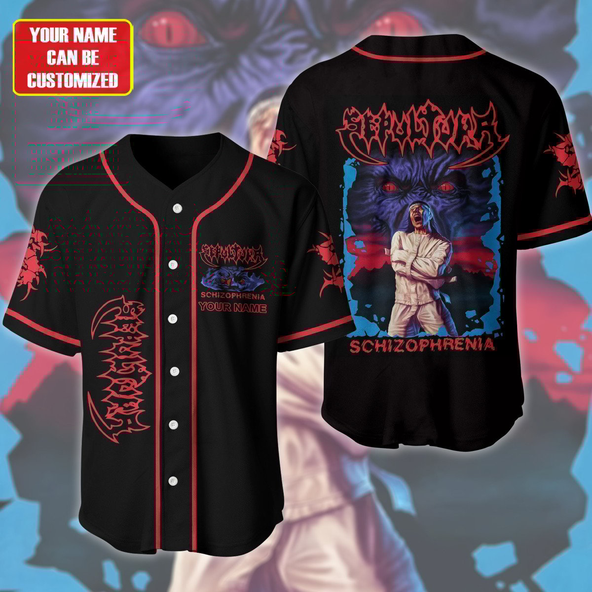 Jerseytrend Sepultura Band Schizophrenia Personalized Baseball Jersey For Fans